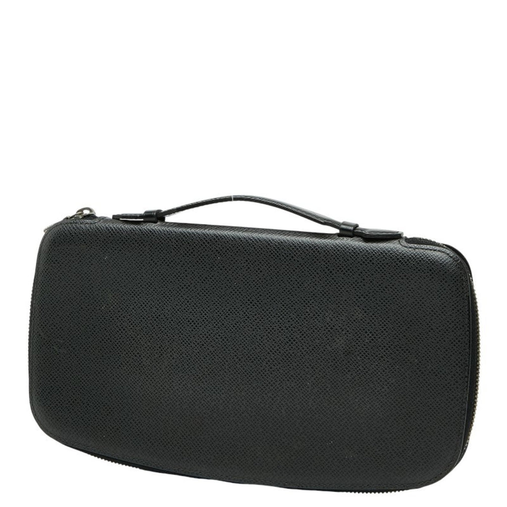 Louis Vuitton Ardoise Black Leather Pouch (Pre-Owned)