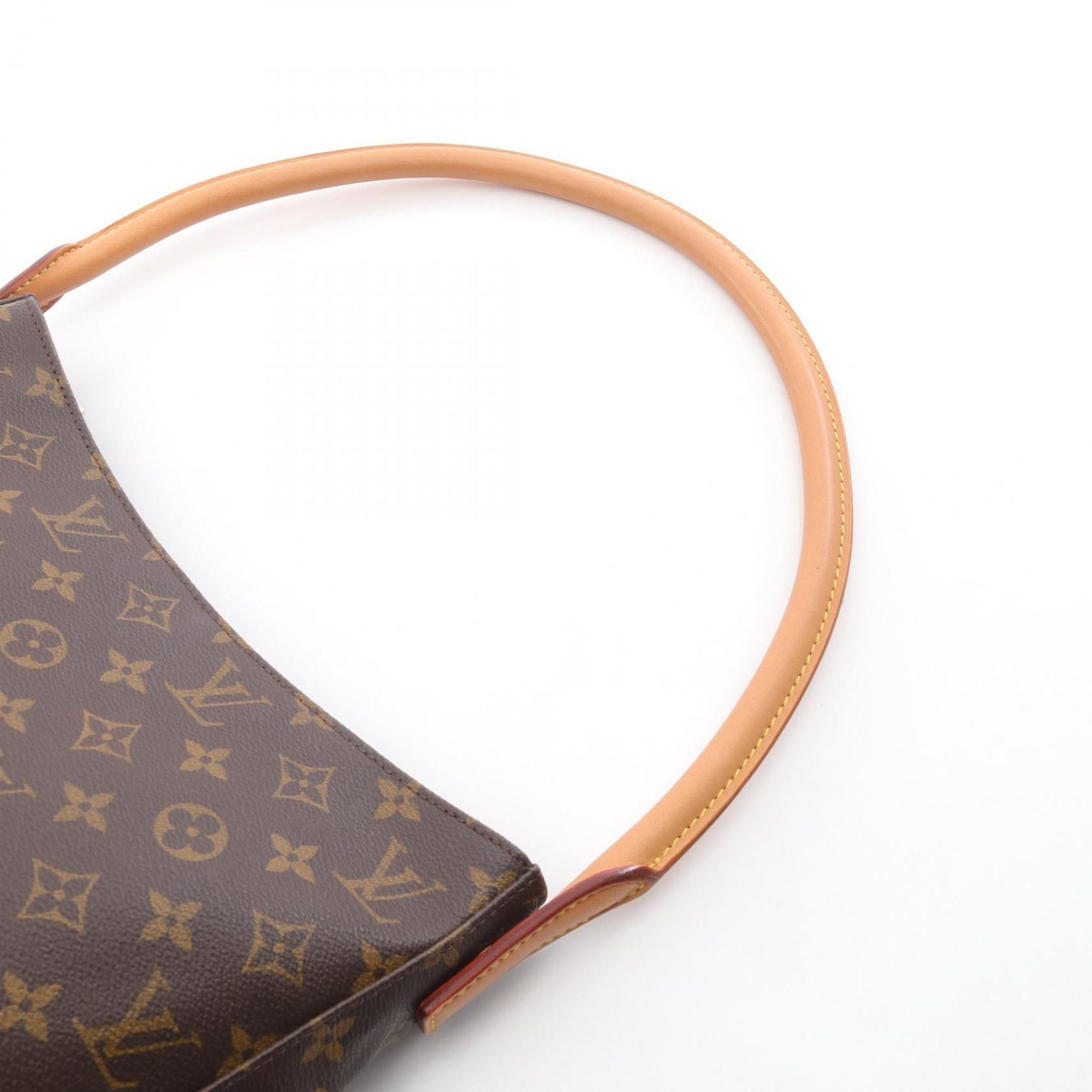 Louis Vuitton Brown Coated Canvas Leather Shoulder Bag (Pre-Owned)