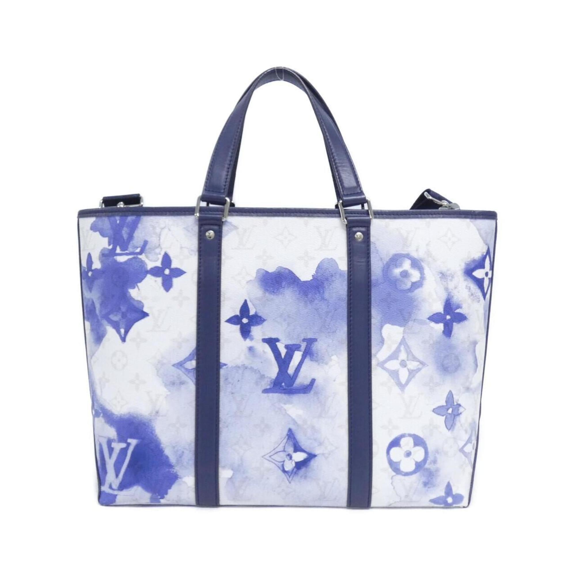 Louis Vuitton Blue Coated Canvas Handbag (Pre-Owned)