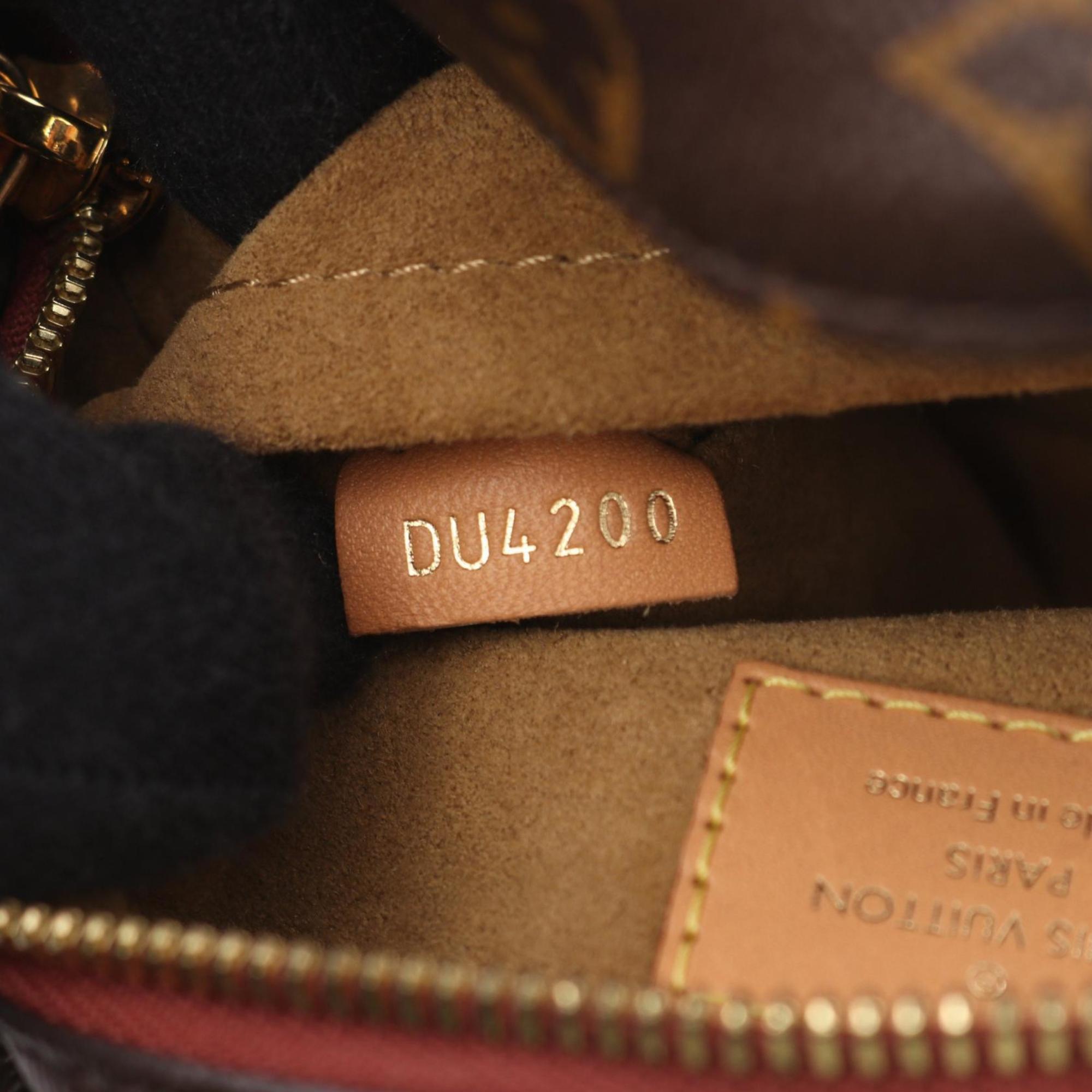 Louis Vuitton Brown Coated Canvas Leather Shoulder Bag (Pre-Owned)