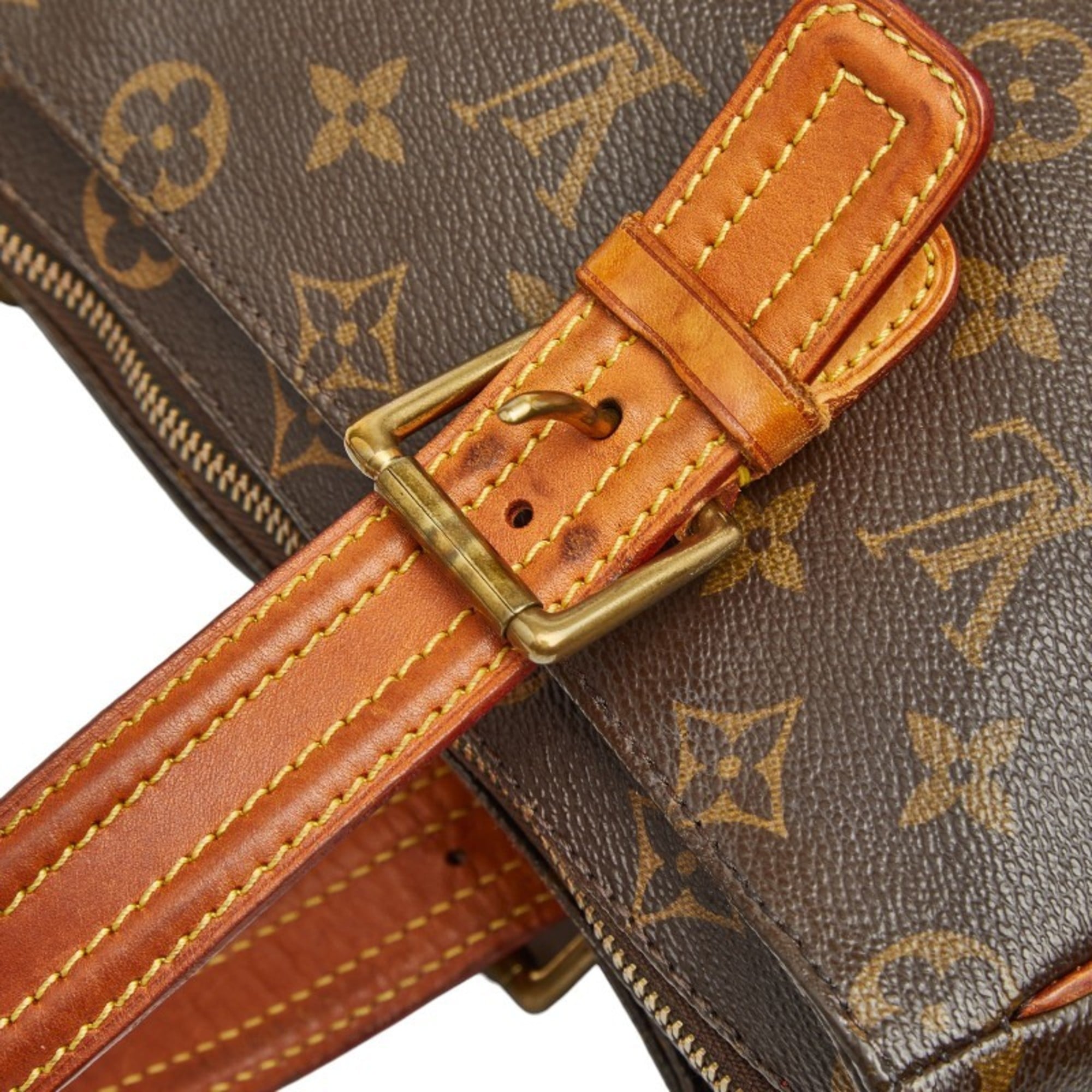 Louis Vuitton Brown Pvc Leather Handbag Tote Bag (Pre-Owned)