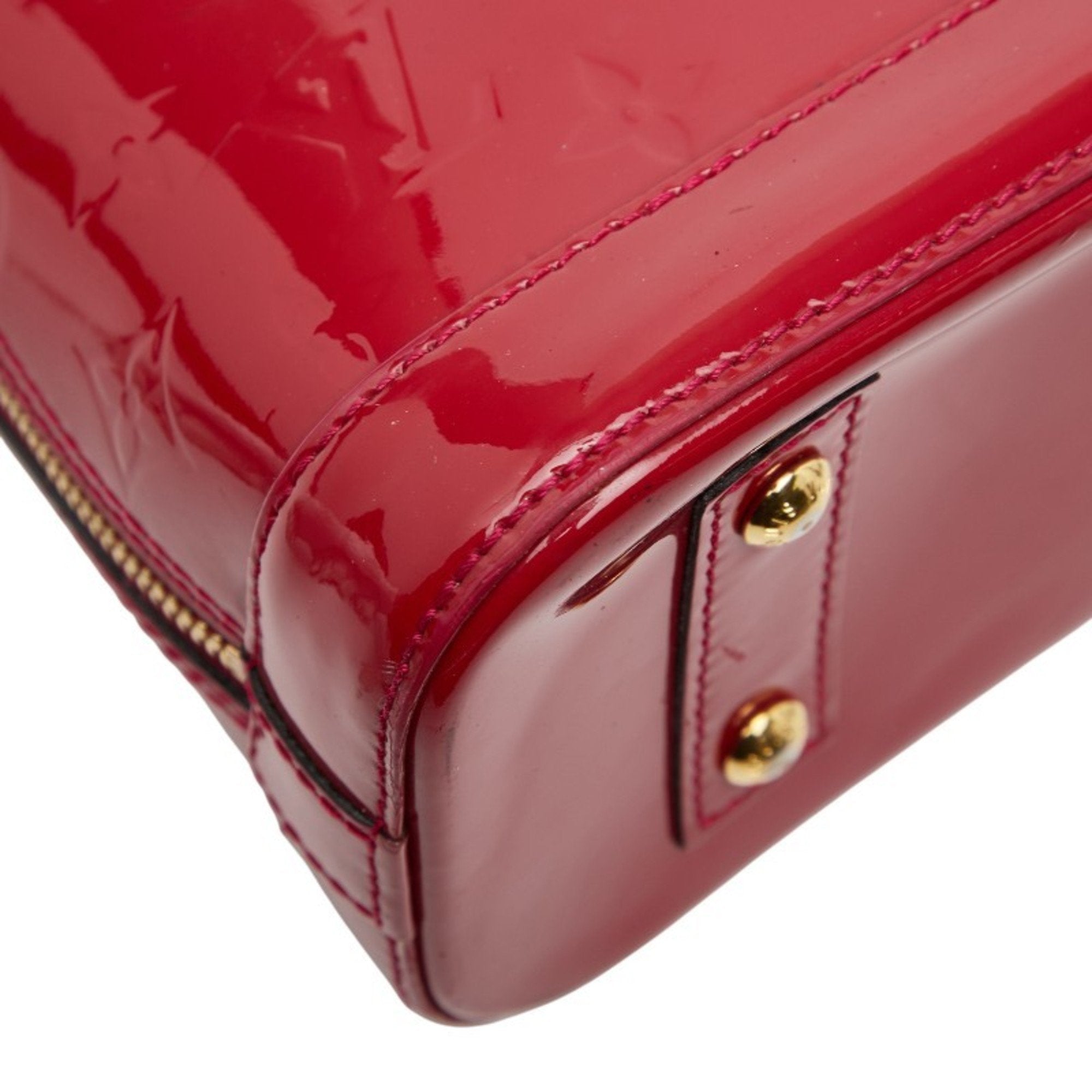 Louis Vuitton Pomme D'amour Red Color Patent Leather Handbag Shoulder Bag (Pre-Owned)