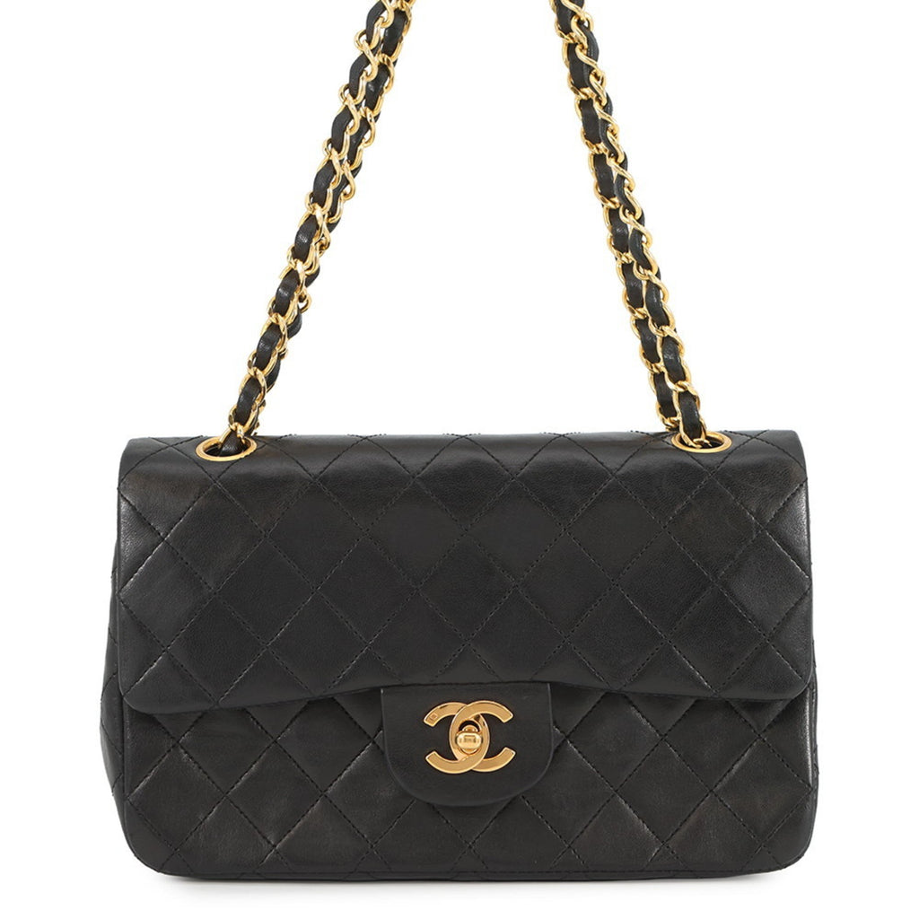 Vintage Classic Double Flap Bag Quilted Lambskin Small