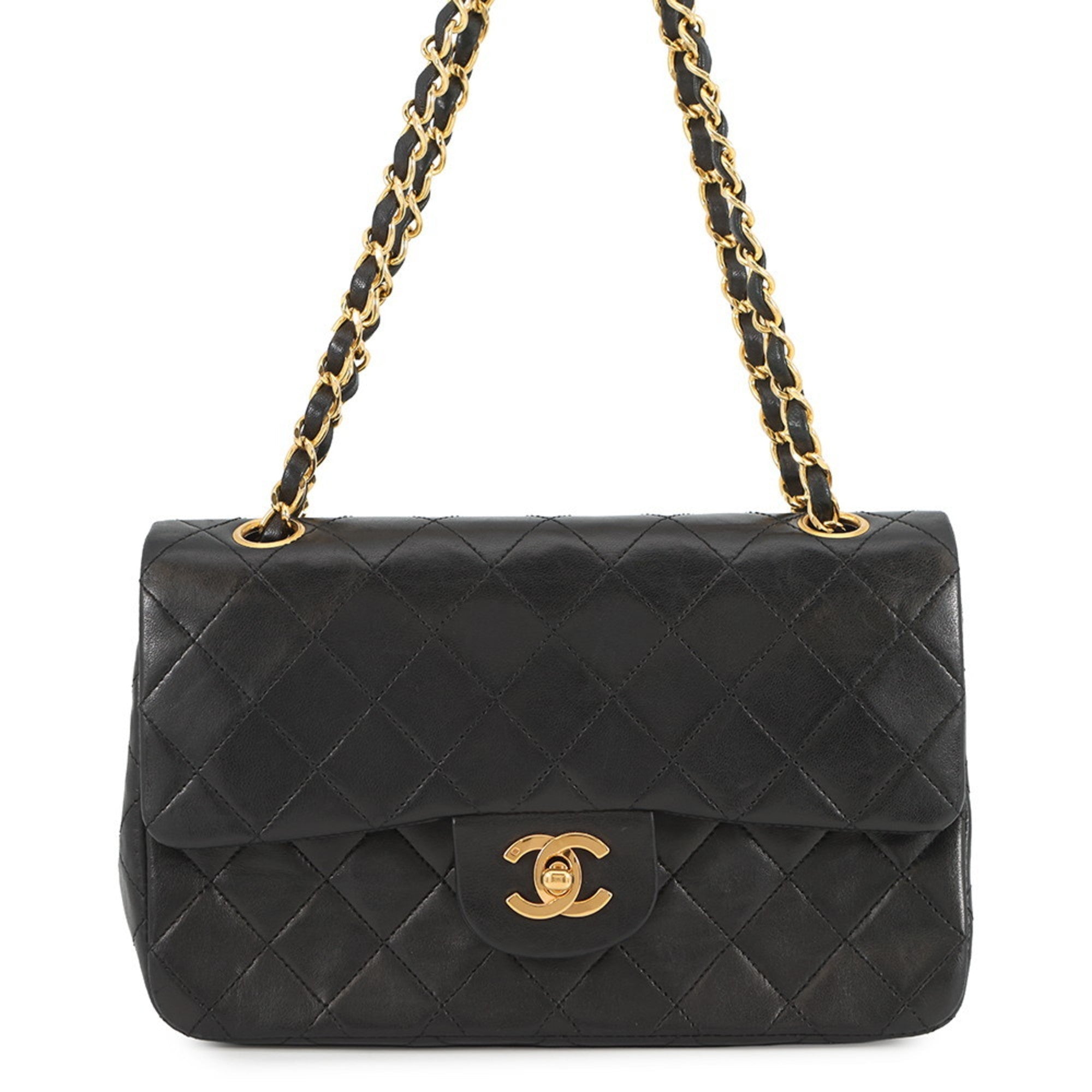 Vintage Classic Double Flap Bag Quilted Lambskin Small