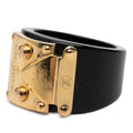 Louis Vuitton Black Plastic Band Ring (Pre-Owned)