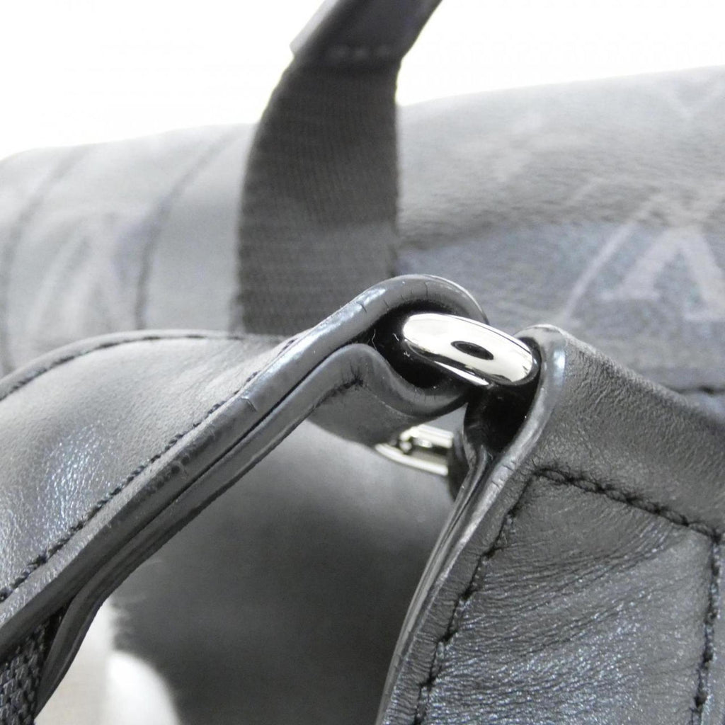 Louis Vuitton Black Coated Canvas Backpack (Pre-Owned)