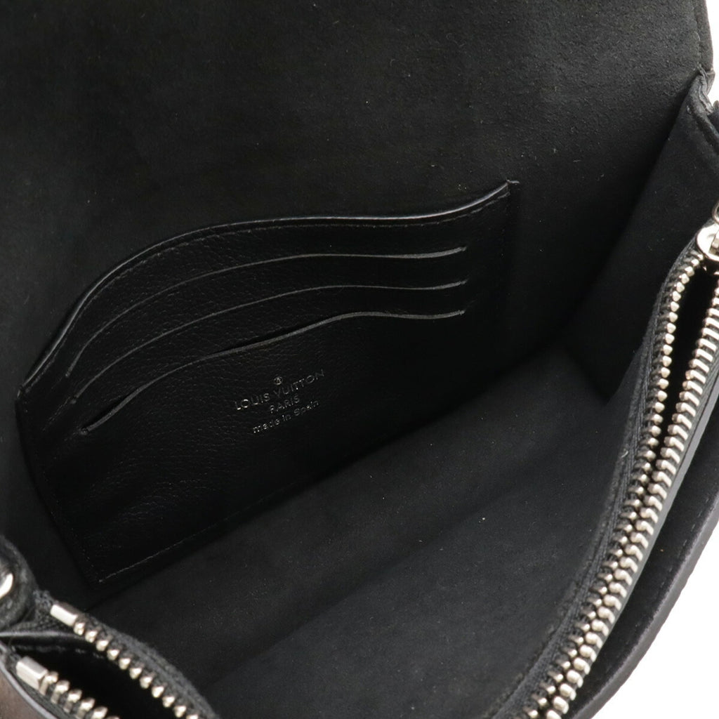 Louis Vuitton Noir Leather Clutch Bag Pochette Shoulder Bag (Pre-Owned)