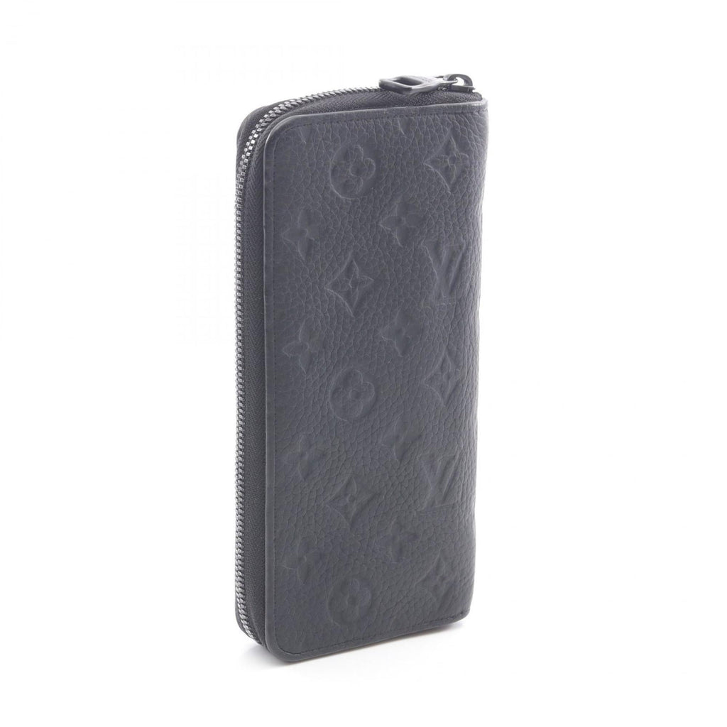 Louis Vuitton Black Noir Leather Long Wallet (Bi-Fold) (Pre-Owned)