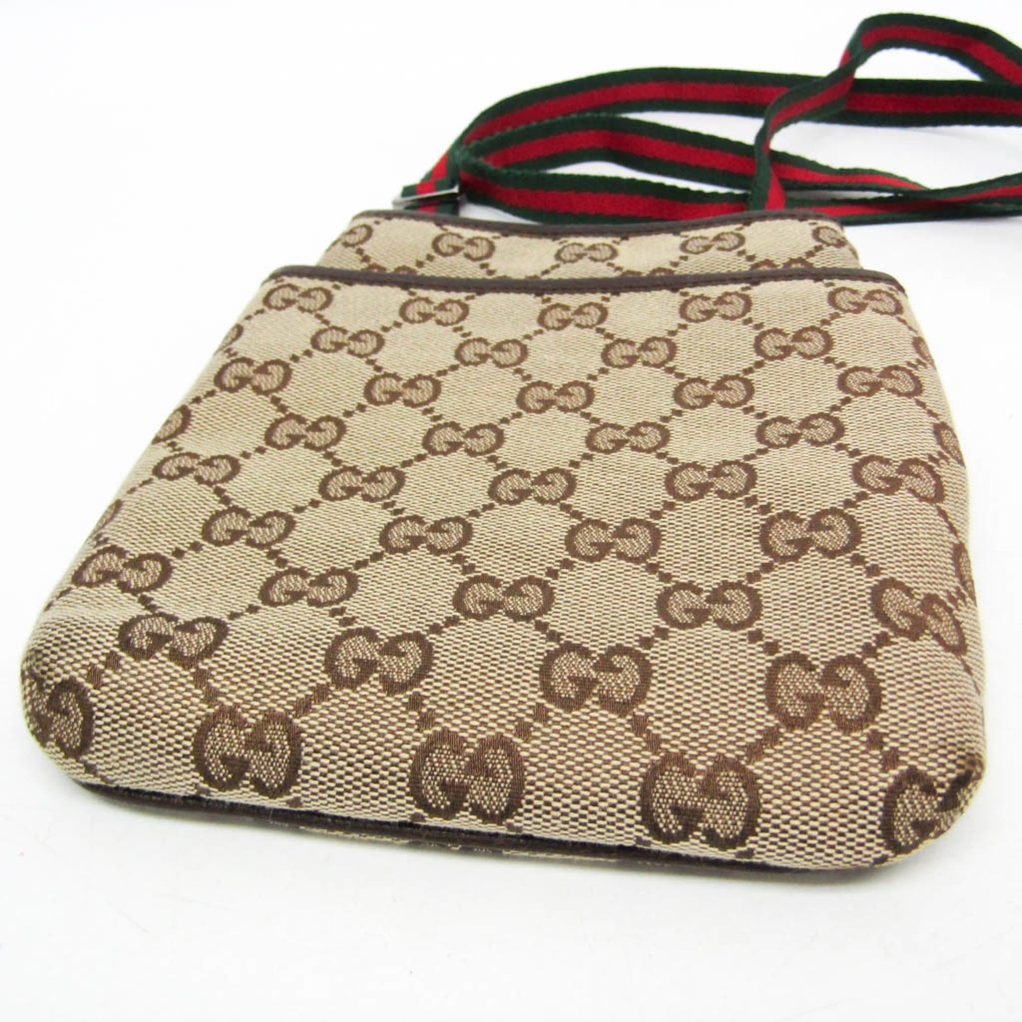 Web Strap Zip Messenger Bag GG Canvas Small