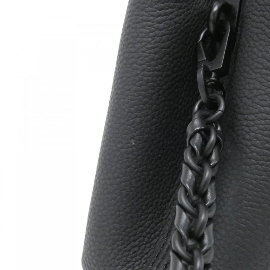 Louis Vuitton Black Leather Handbag (Pre-Owned)