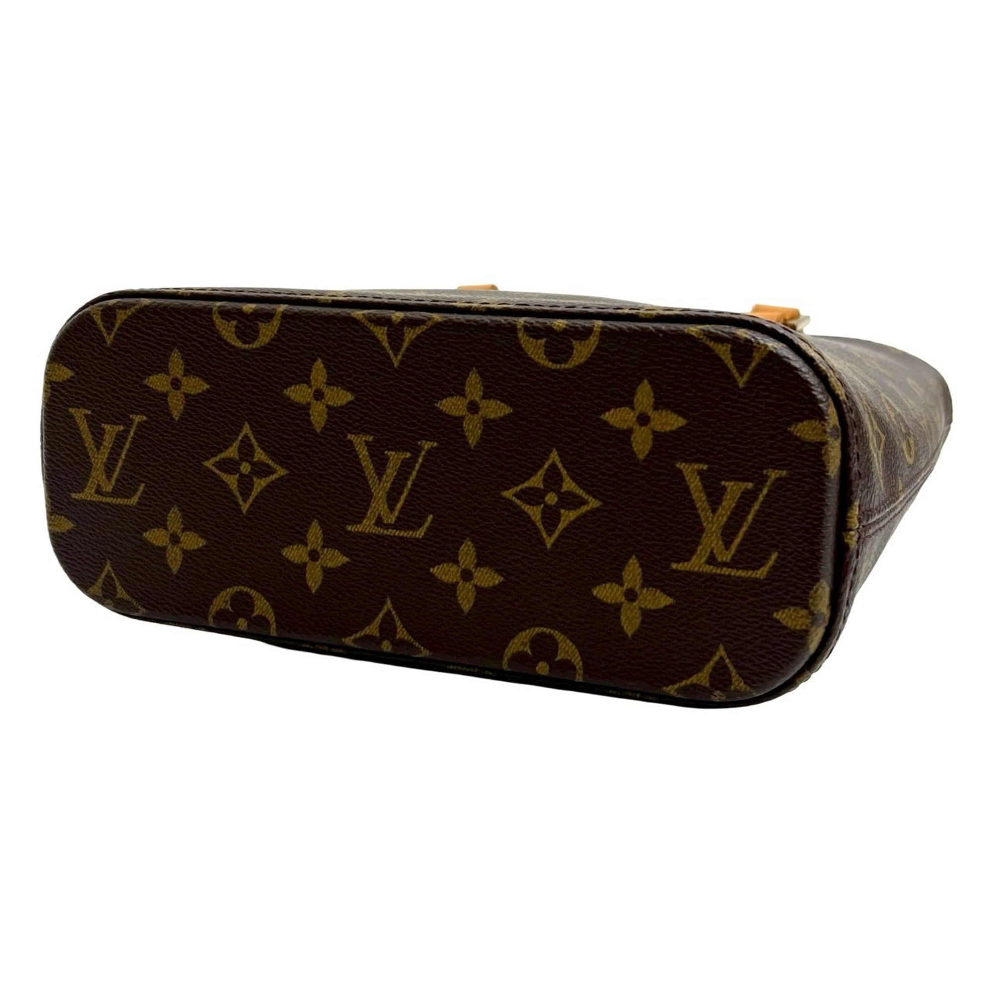 Louis Vuitton Brown Leather Pvc Handbag Tote Bag (Pre-Owned)