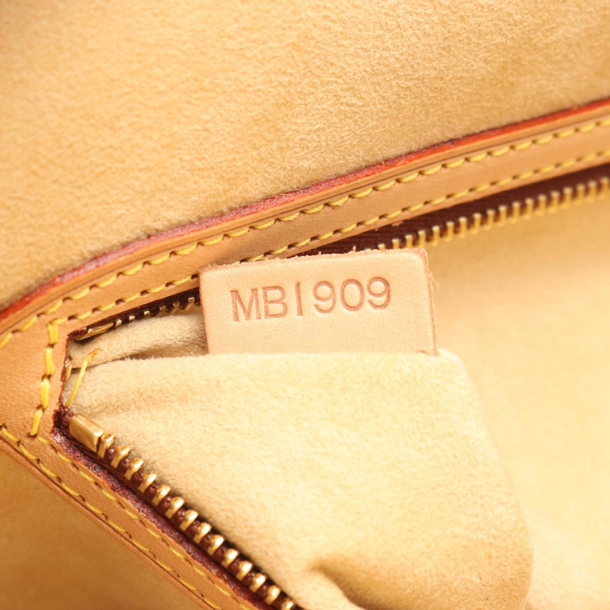 Louis Vuitton Brown Coated Canvas Leather Shoulder Bag (Pre-Owned)