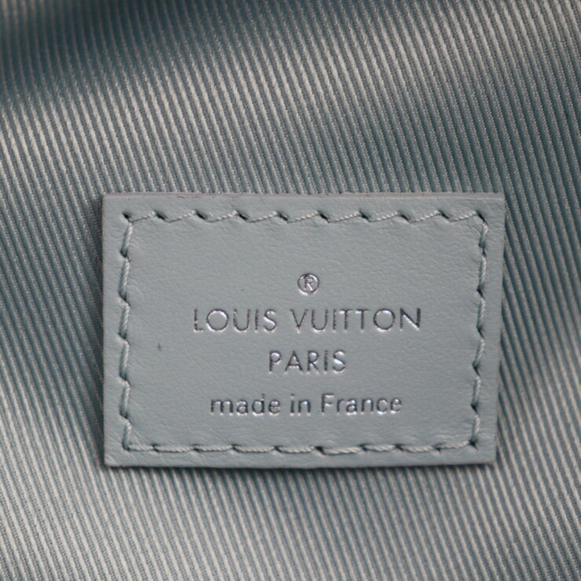 Louis Vuitton Light Blue Pvc Leather Backpack Handbag (Pre-Owned)