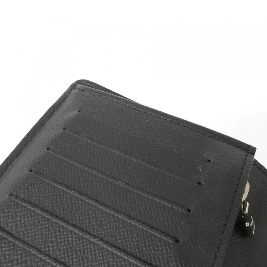 Louis Vuitton Black Leather Long Wallet (Bi-Fold) (Pre-Owned)