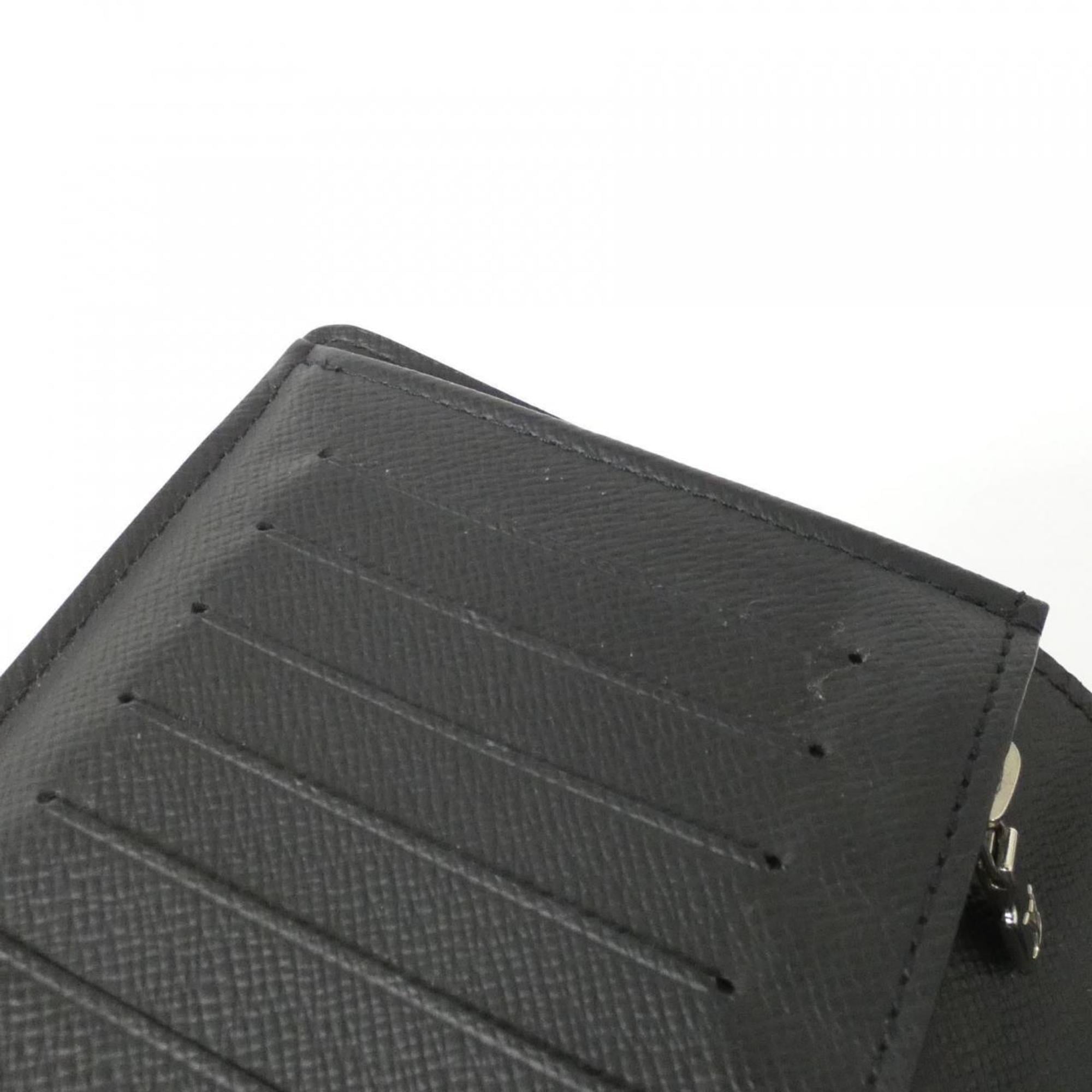 Louis Vuitton Black Leather Long Wallet (Bi-Fold) (Pre-Owned)