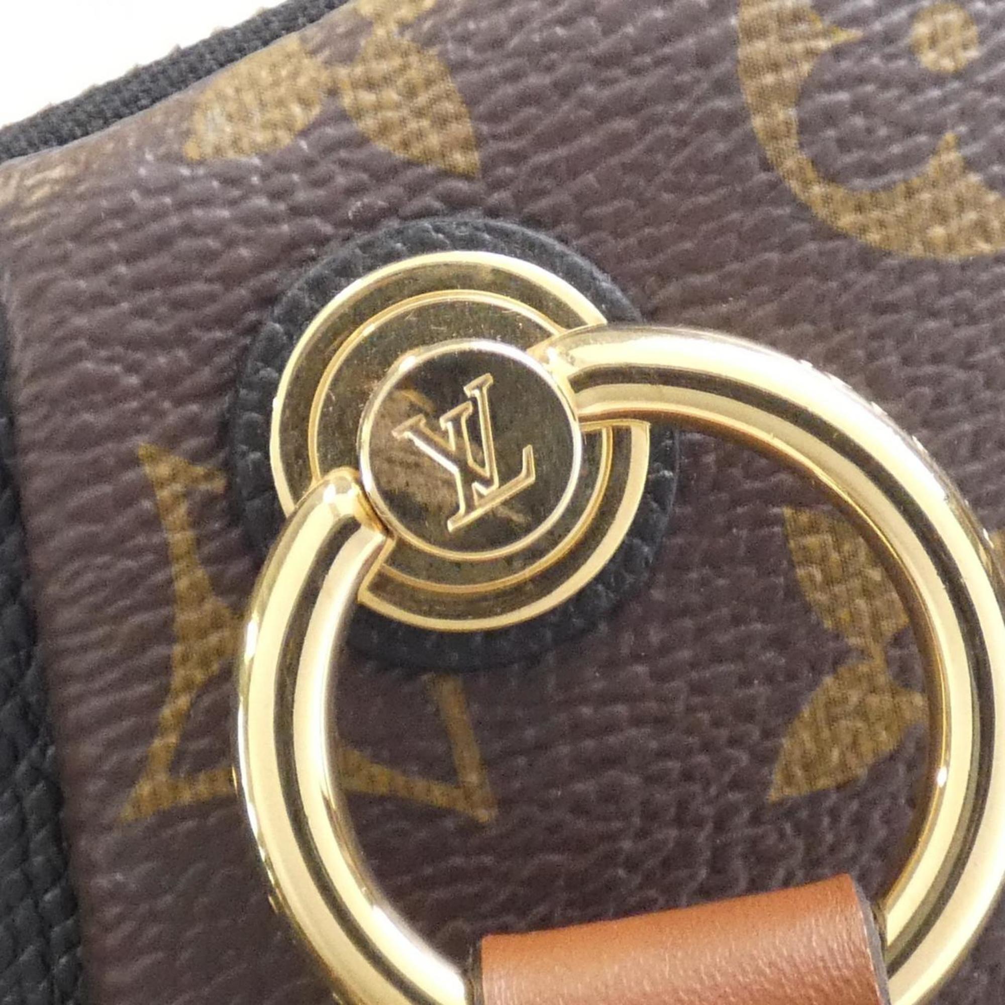 Louis Vuitton Black Marron Coated Canvas Leather Handbag (Pre-Owned)