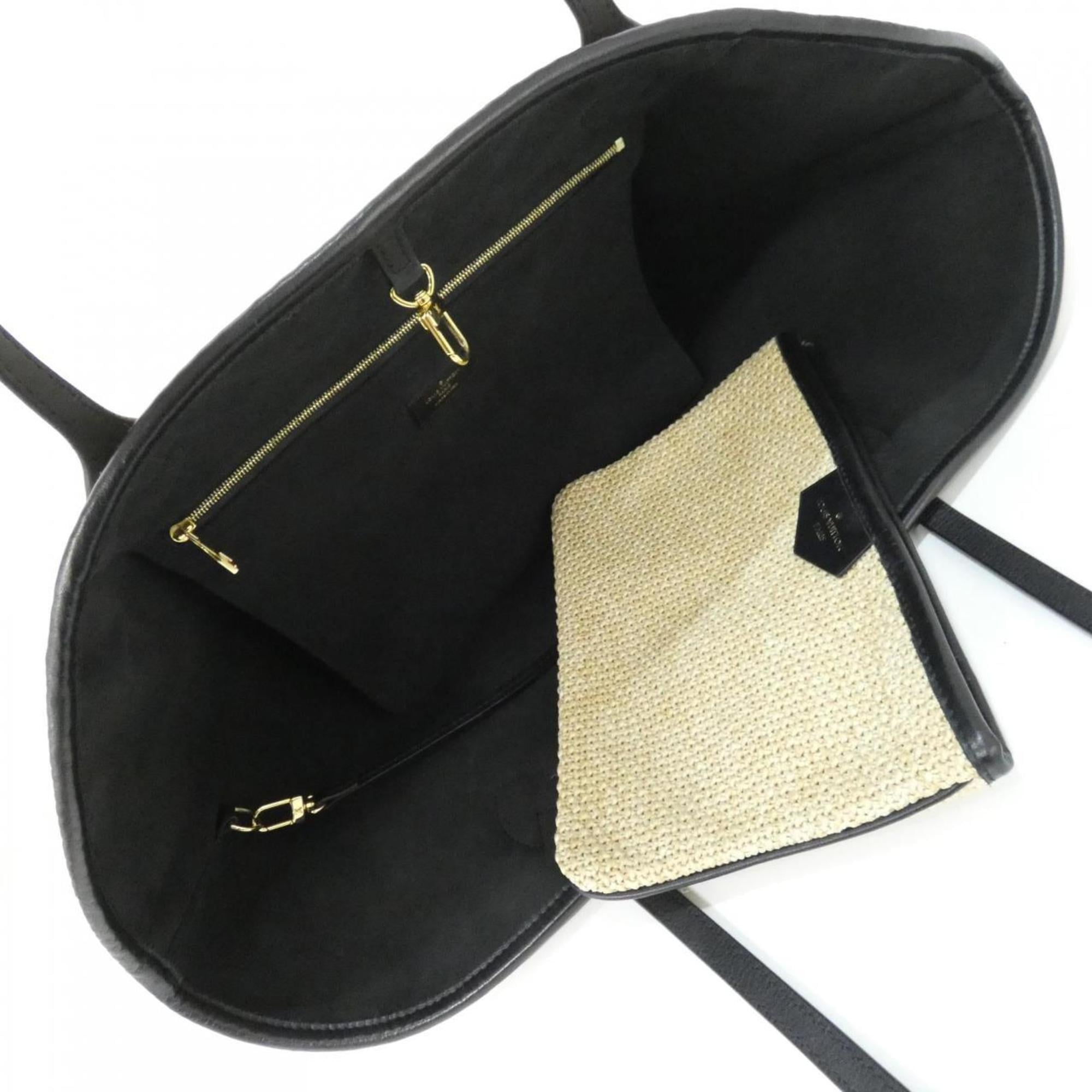 Louis Vuitton Black Raffia Handbag (Pre-Owned)