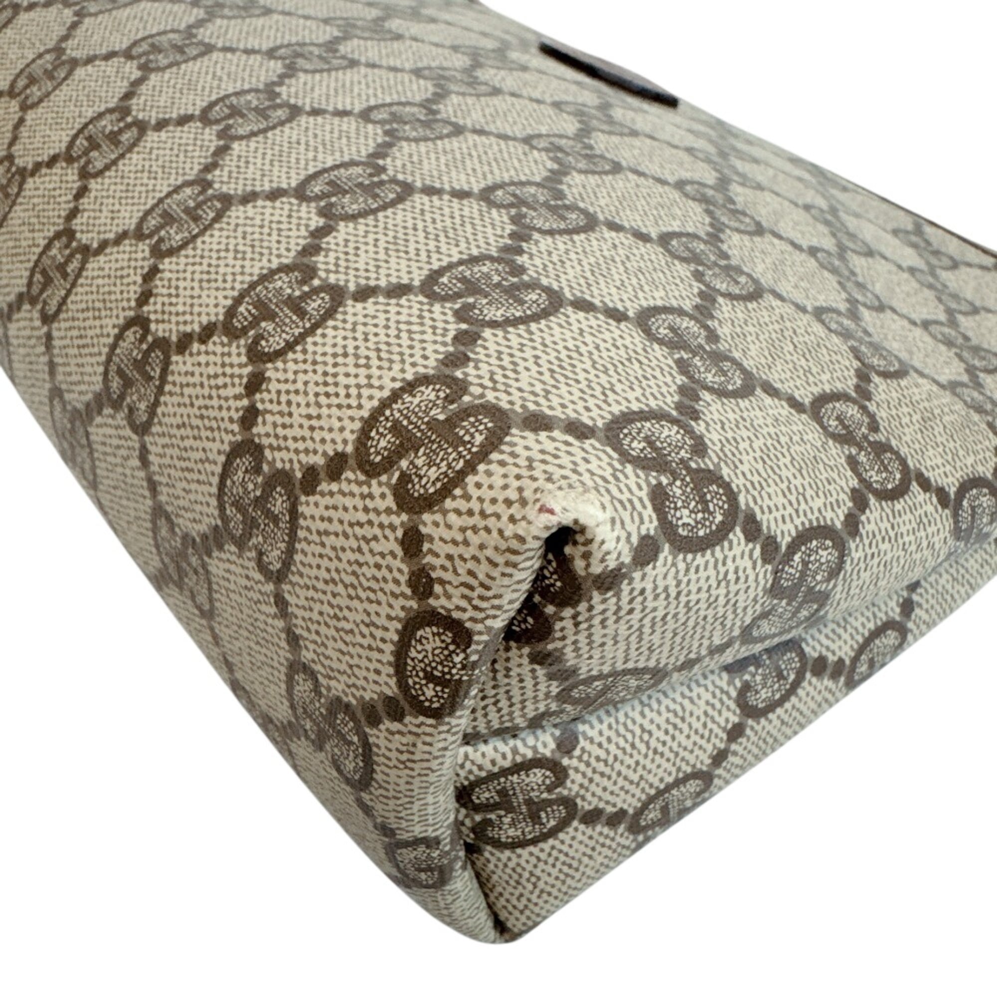 Interlocking G Patch Wristlet Messenger Bag GG Coated Canvas Small