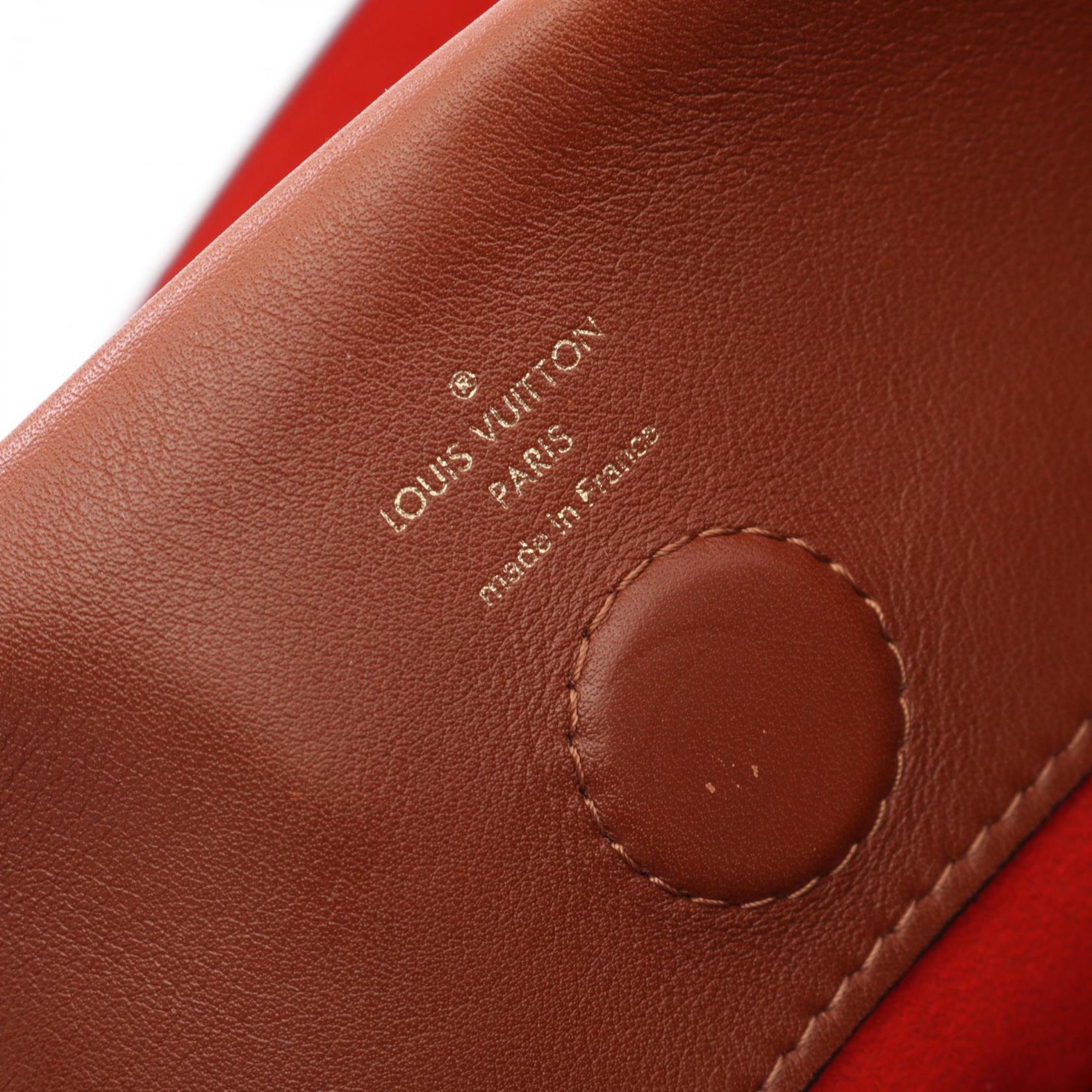 Louis Vuitton Black Brown Caramel Red Color Monogram Pvc Leather Coated Canvas Shoulder Bag (Pre-Owned)