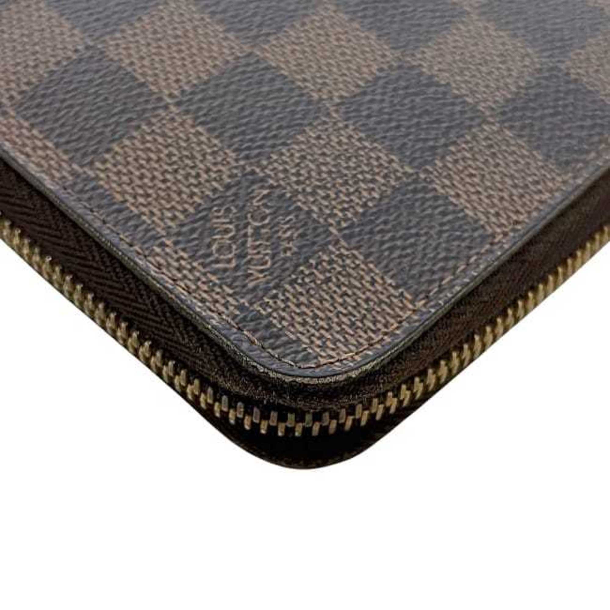 Louis Vuitton Brown Damier Canvas Ebene Damier Canvas Long Wallet (Bi-Fold) (Pre-Owned)