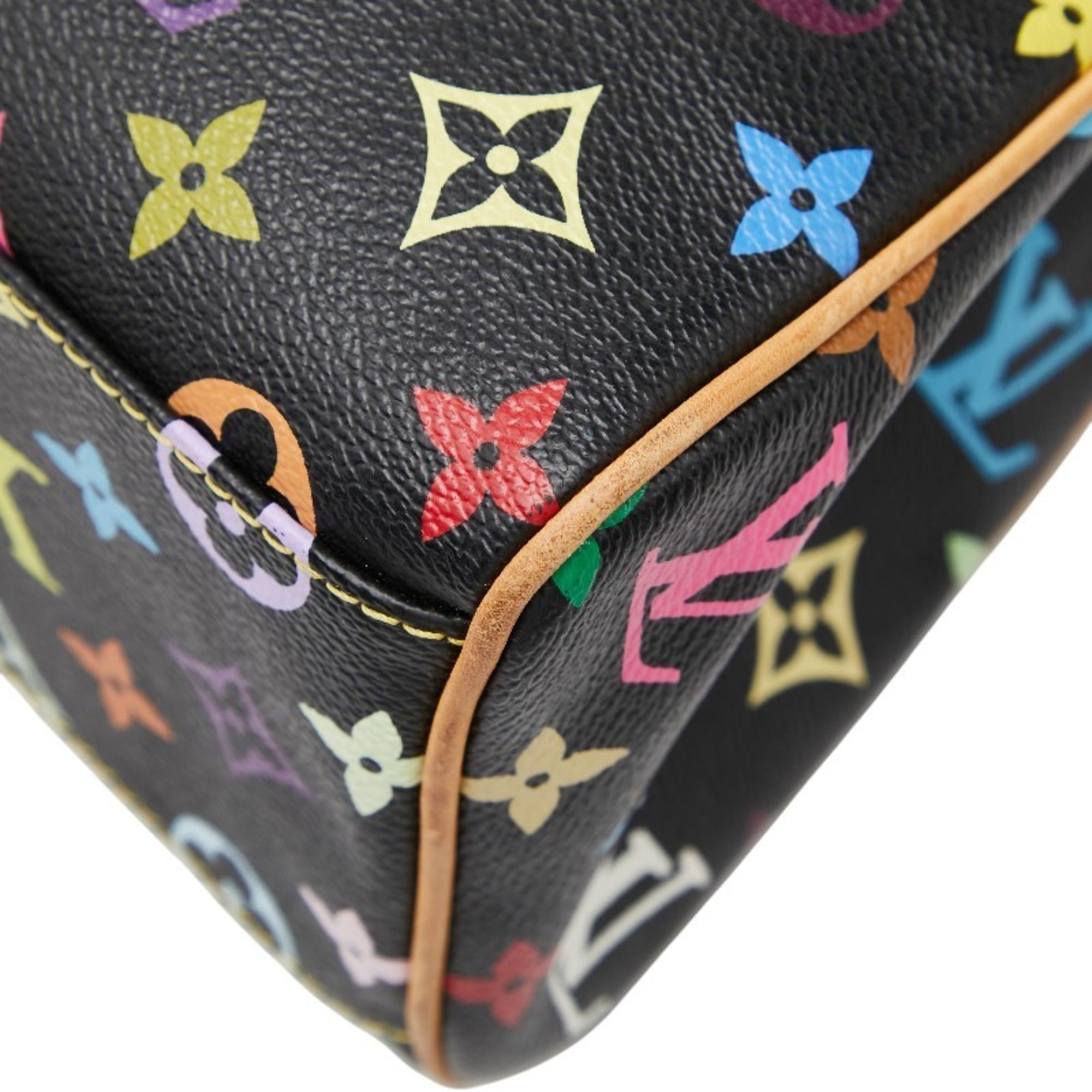 Louis Vuitton Black Multi-Color Pvc Leather Handbag Tote Bag (Pre-Owned)
