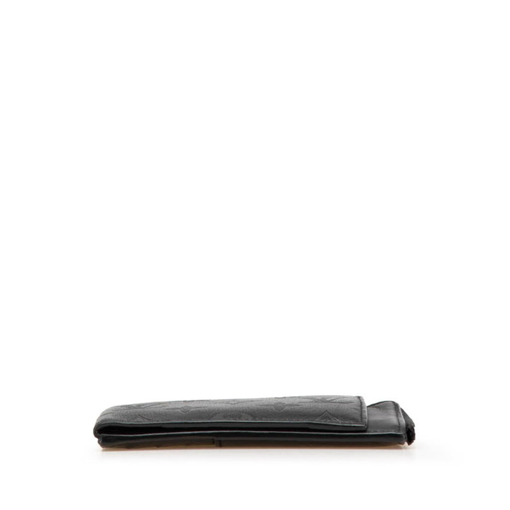 Louis Vuitton Black Noir Leather Coin Purse/Coin Case (Pre-Owned)