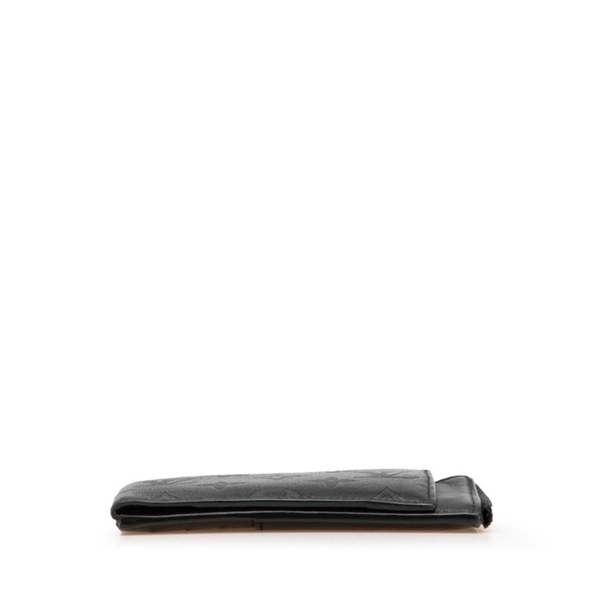 Louis Vuitton Black Noir Leather Coin Purse/Coin Case (Pre-Owned)