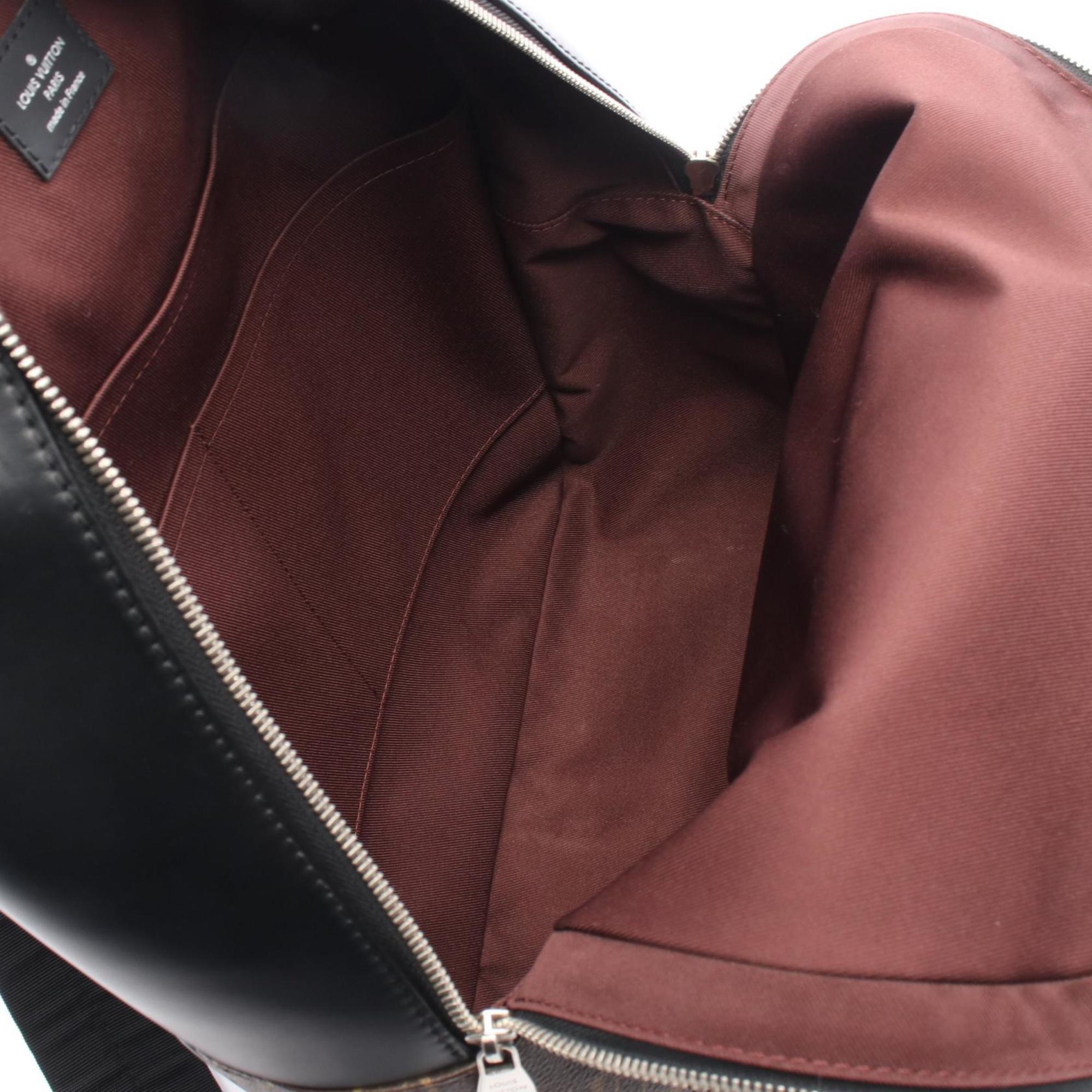 Louis Vuitton Black Brown Monogram Macassar Coated Canvas Leather Backpack (Pre-Owned)