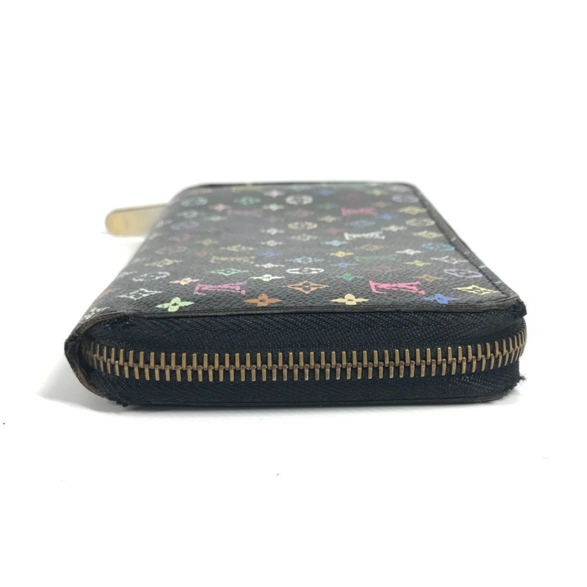 Louis Vuitton Black Multi-Color Noir Monogram Multicolore Canvas Long Wallet (Bi-Fold) (Pre-Owned)