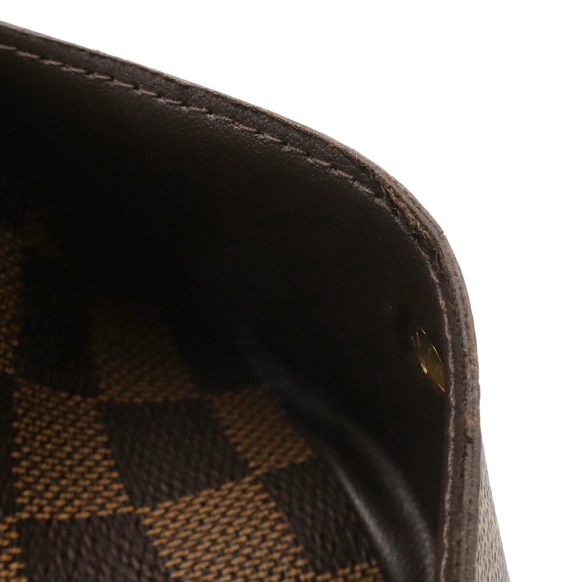 Louis Vuitton Brown Damier Canvas Pvc Damier Canvas Wallet (Tri-Fold) (Pre-Owned)