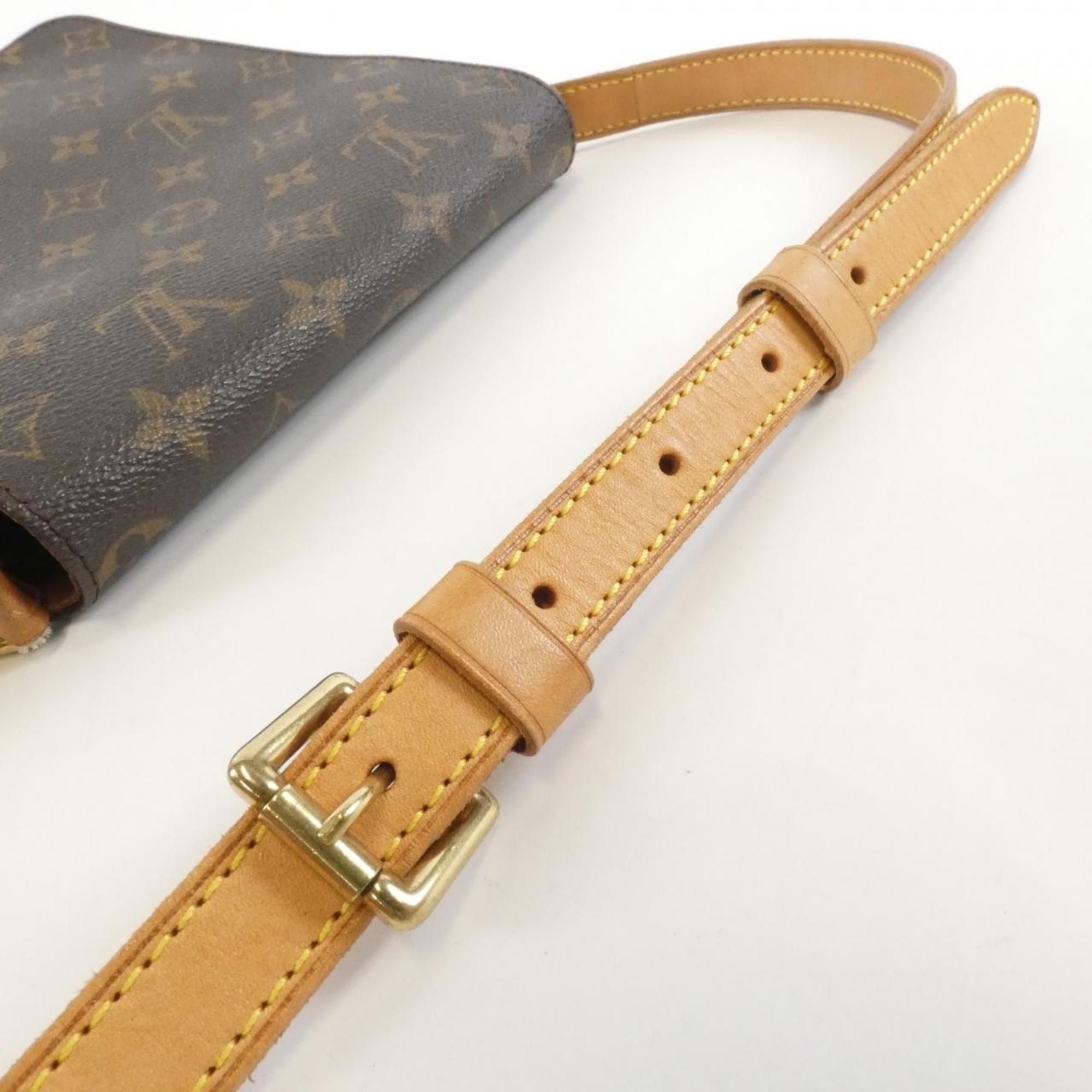 Louis Vuitton Marron Coated Canvas Shoulder Bag (Pre-Owned)