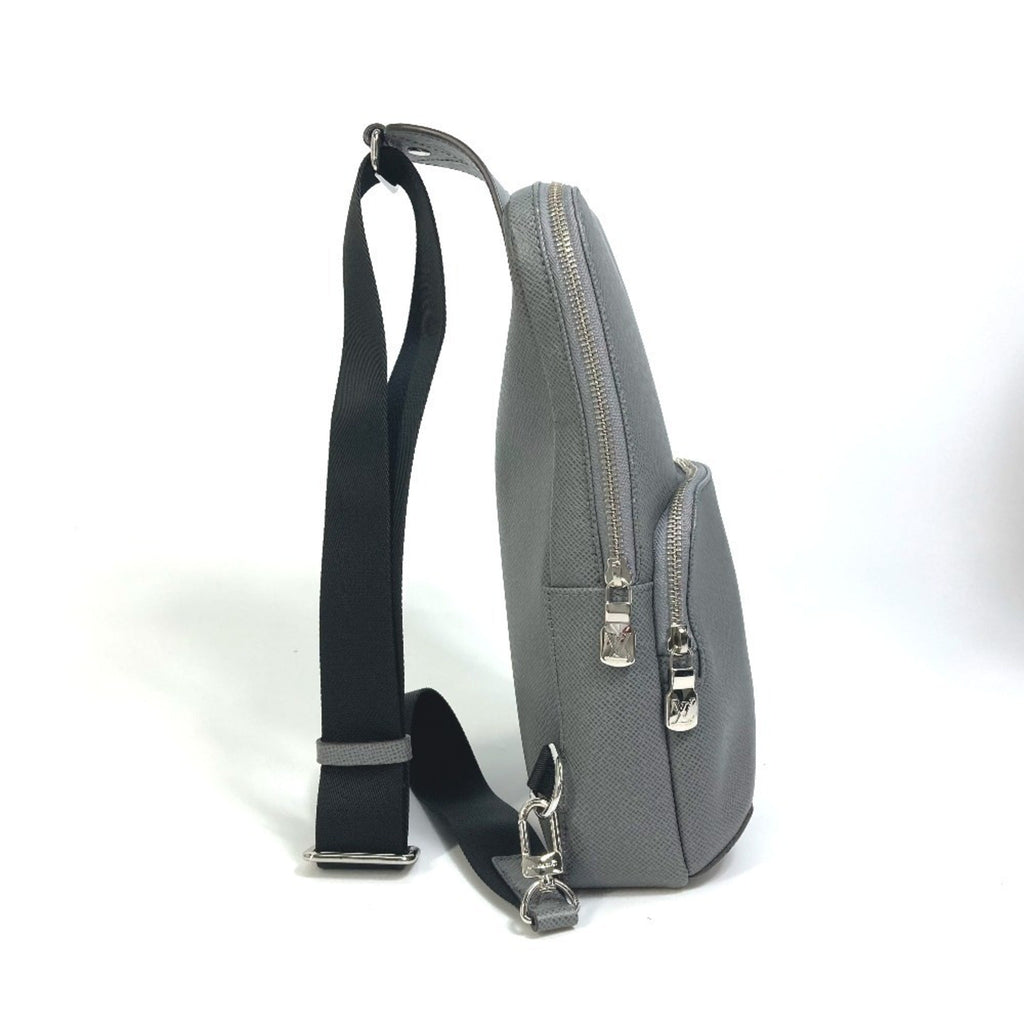 Louis Vuitton Taiga Gray Gris Taiga Leather Shoulder Bag (Pre-Owned)