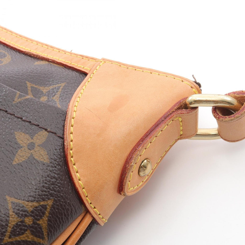Louis Vuitton Brown Coated Canvas Leather Shoulder Bag (Pre-Owned)