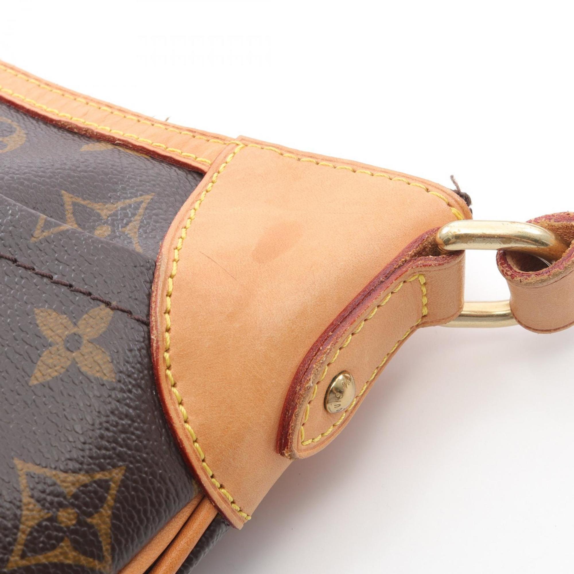 Louis Vuitton Brown Coated Canvas Leather Shoulder Bag (Pre-Owned)