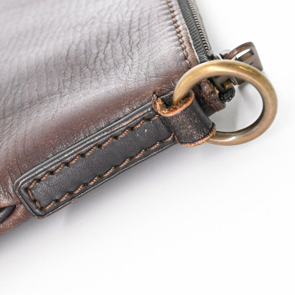 Louis Vuitton Dark Brown Leather Pochette Shoulder Bag (Pre-Owned)