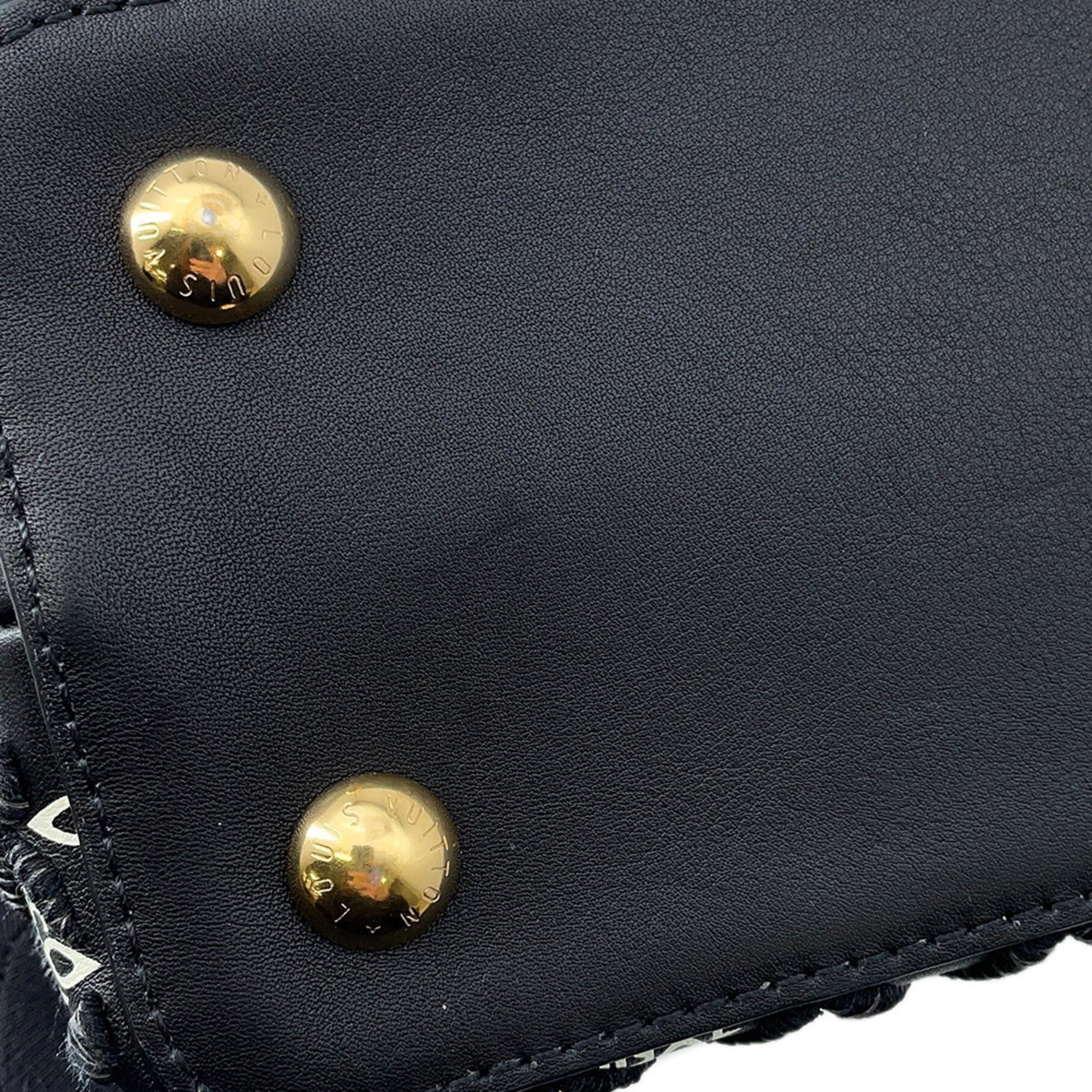 Louis Vuitton Black Noir Leather Handbag (Pre-Owned)