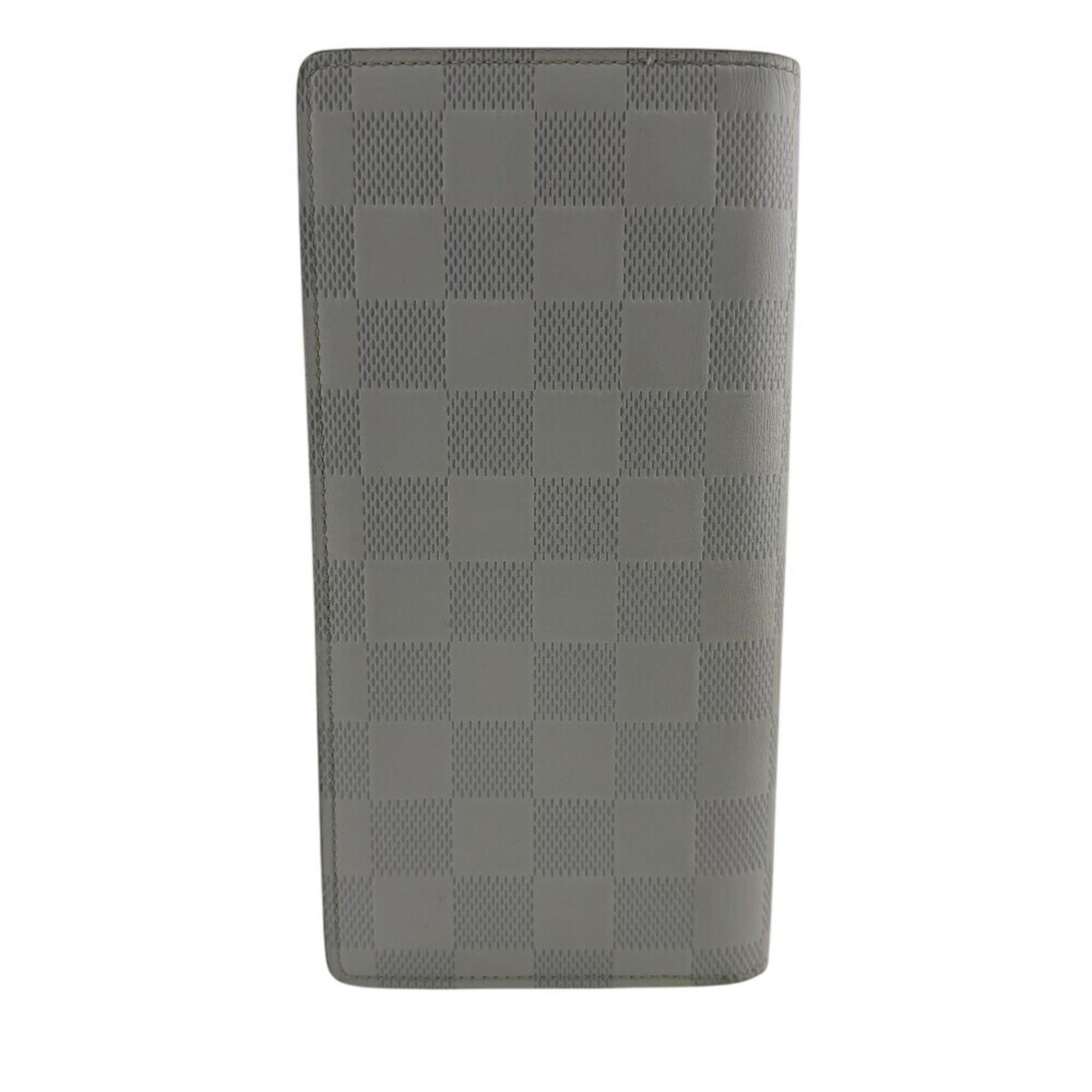 Louis Vuitton White Damier Infini Leather Long Wallet (Bi-Fold) (Pre-Owned)