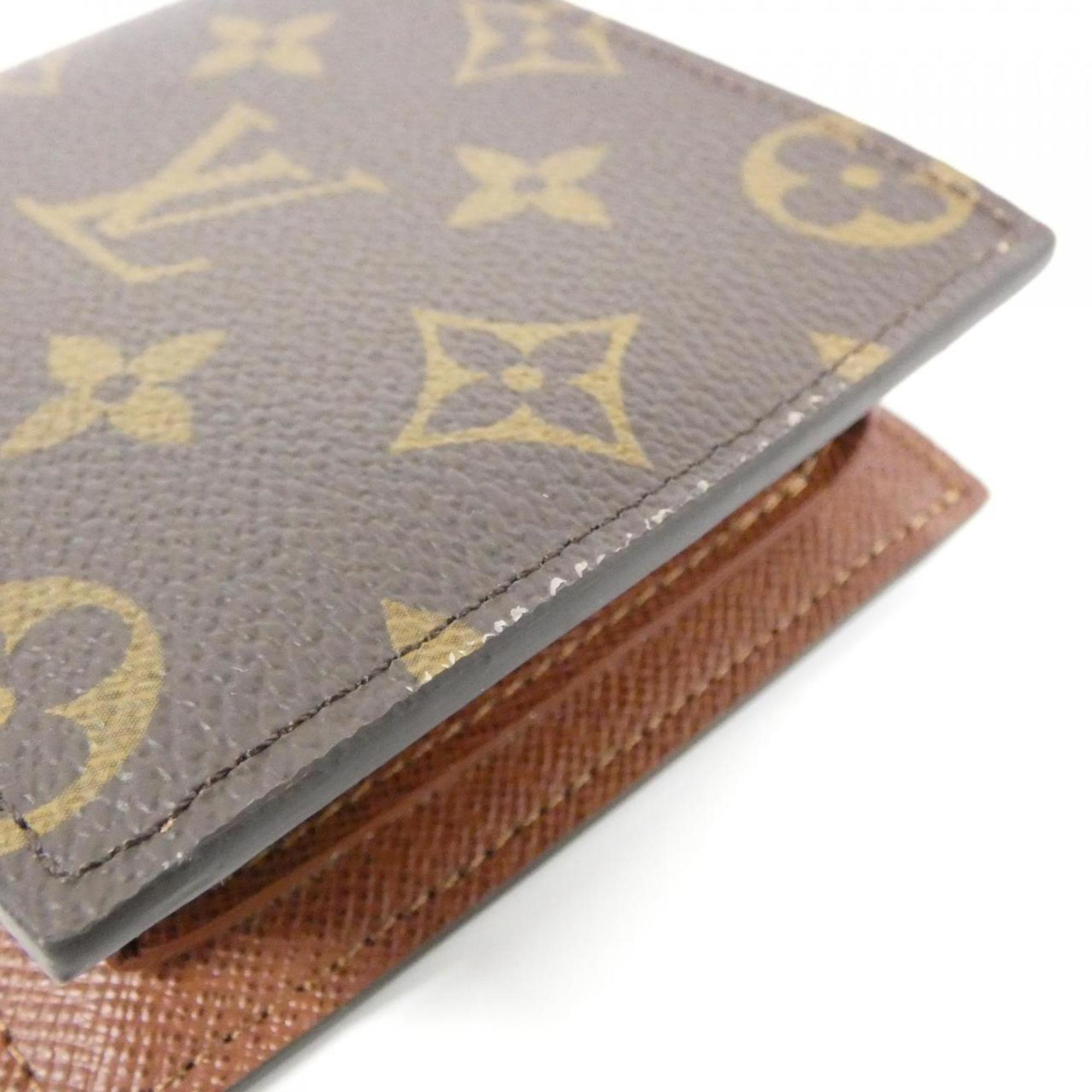 Louis Vuitton Marron Coated Canvas Wallet (Bi-Fold) (Pre-Owned)