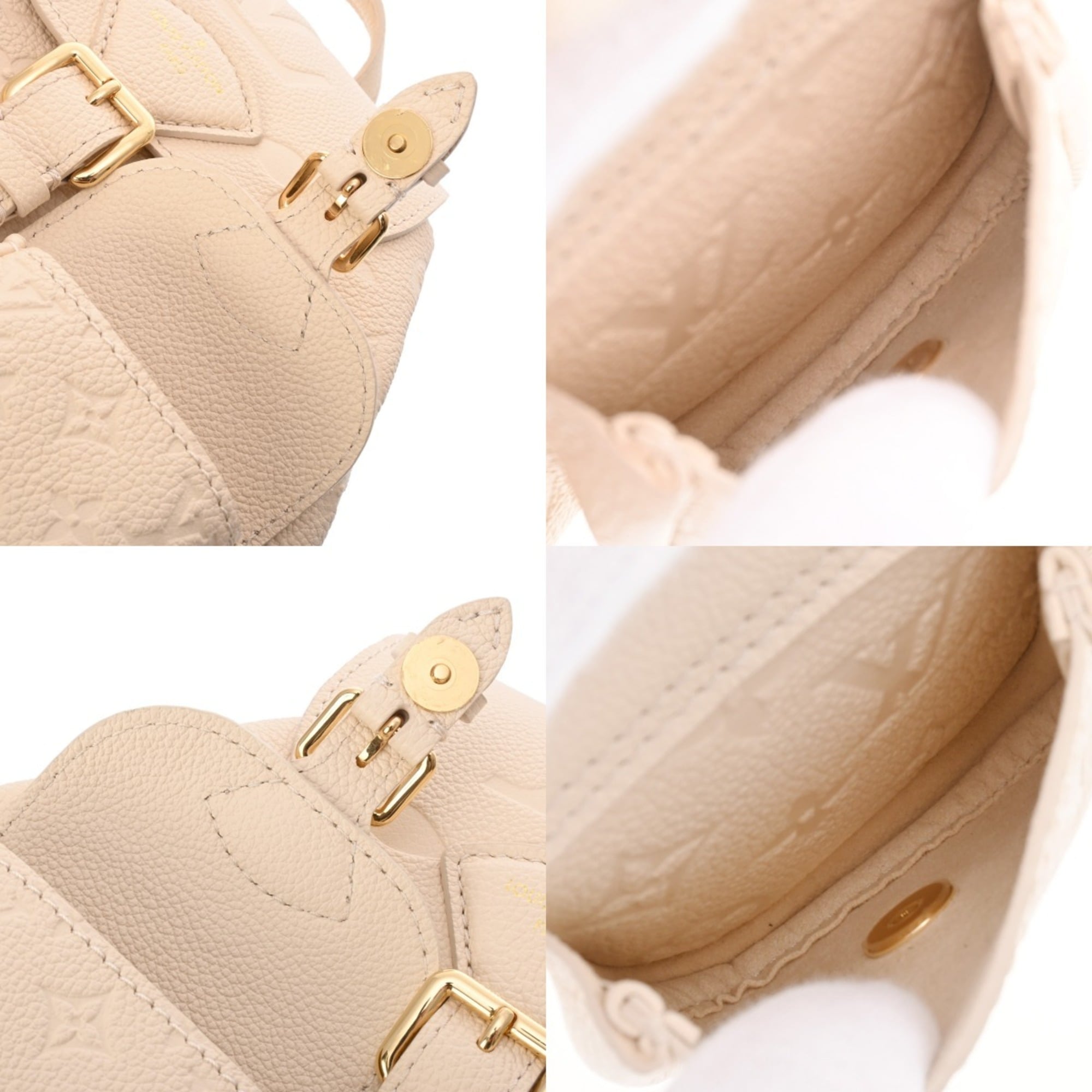 Louis Vuitton White Leather Backpack (Pre-Owned)