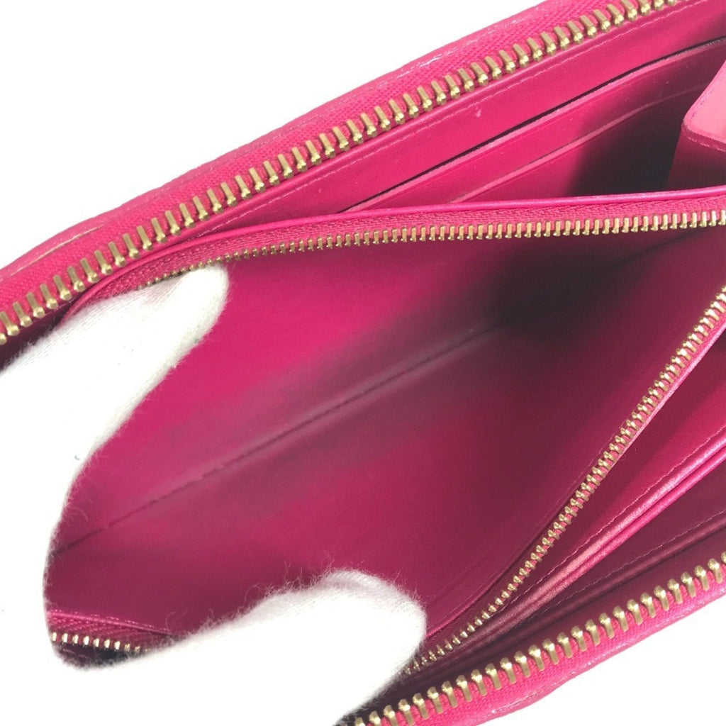 Louis Vuitton Indian Rose Pink Patent Leather Long Wallet (Tri-Fold) (Pre-Owned)