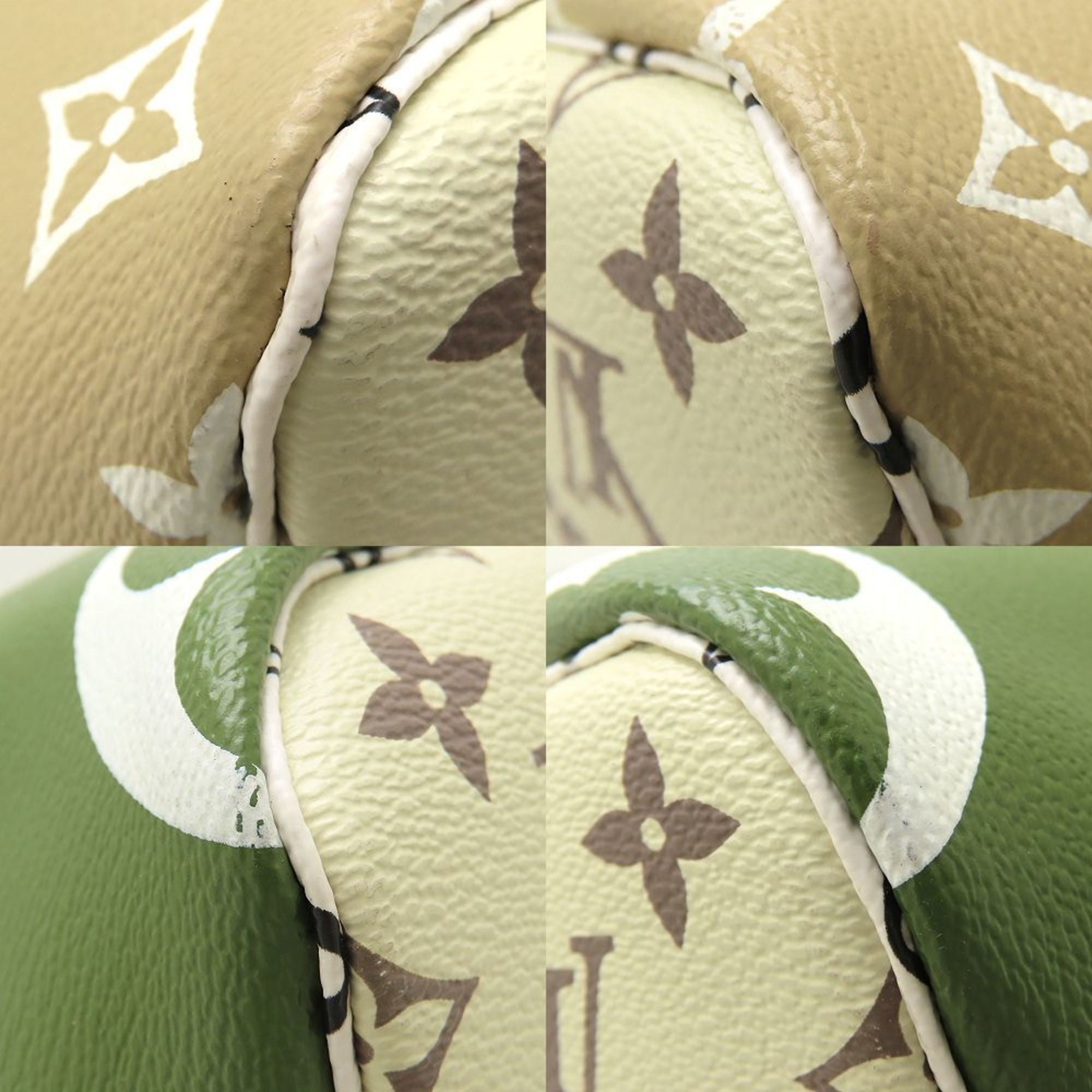 Louis Vuitton Beige Khaki Monogram Tote Bag (Pre-Owned)
