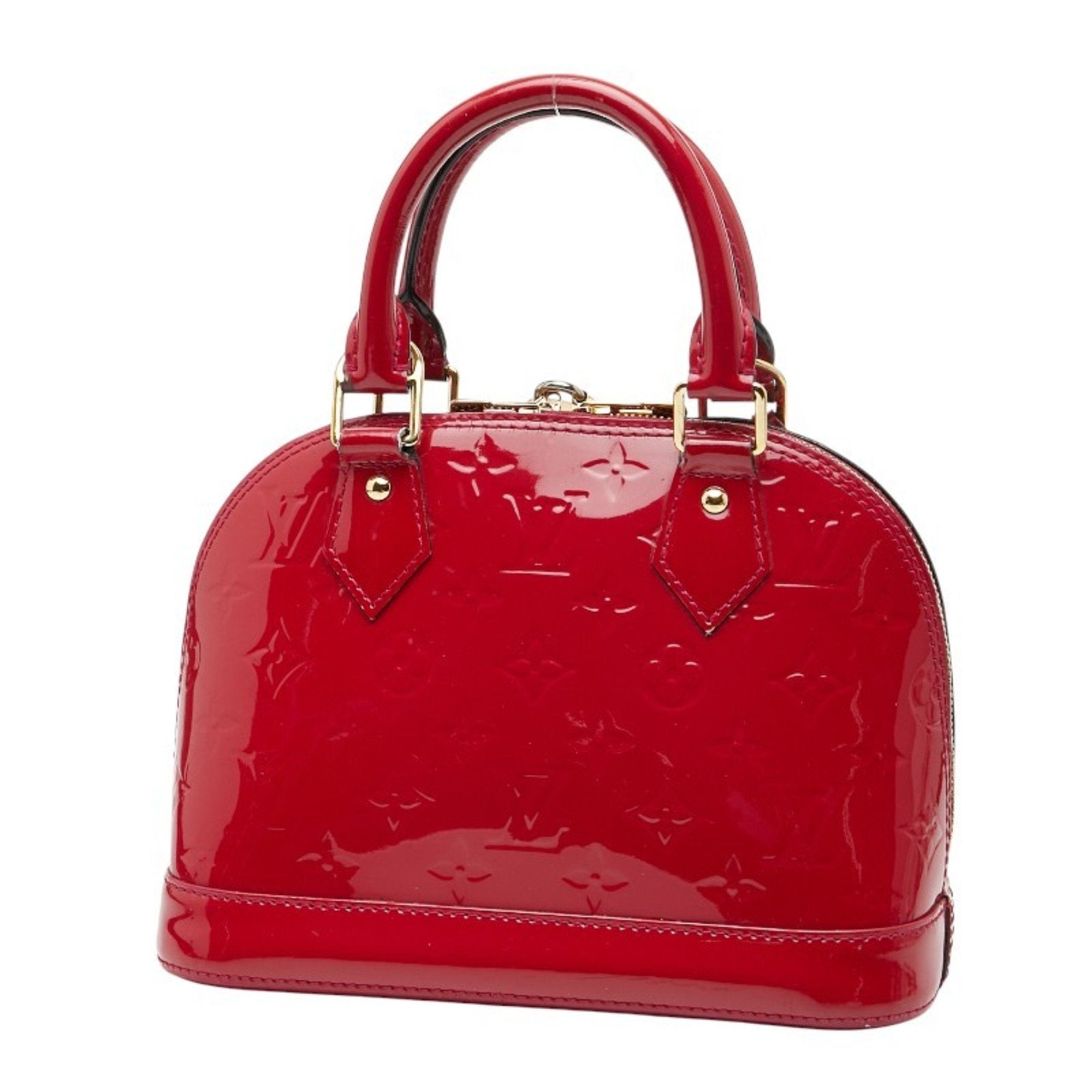 Louis Vuitton Pomme D'amour Red Color Patent Leather Handbag Shoulder Bag (Pre-Owned)