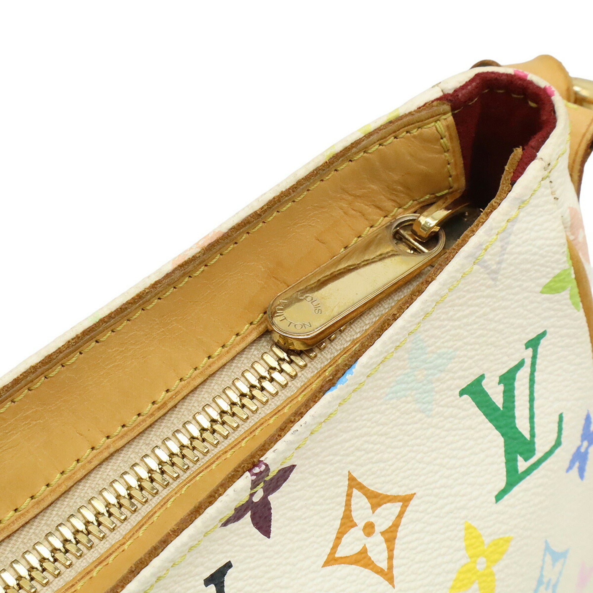 Louis Vuitton Blanc Multi-Color White Monogram Multicolore Shoulder Bag (Pre-Owned)