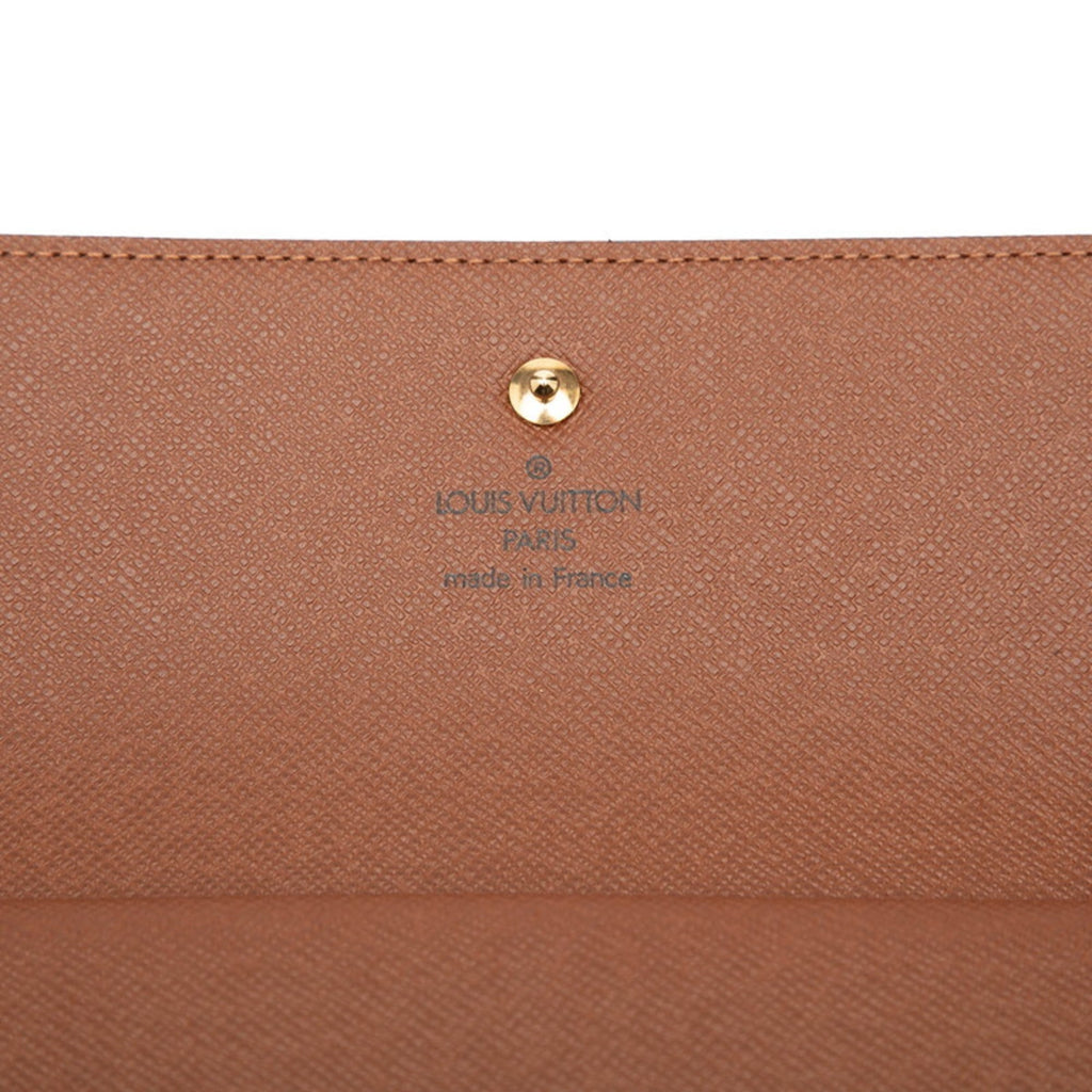 Louis Vuitton Brown Pvc Leather Long Wallet (Tri-Fold) (Pre-Owned)