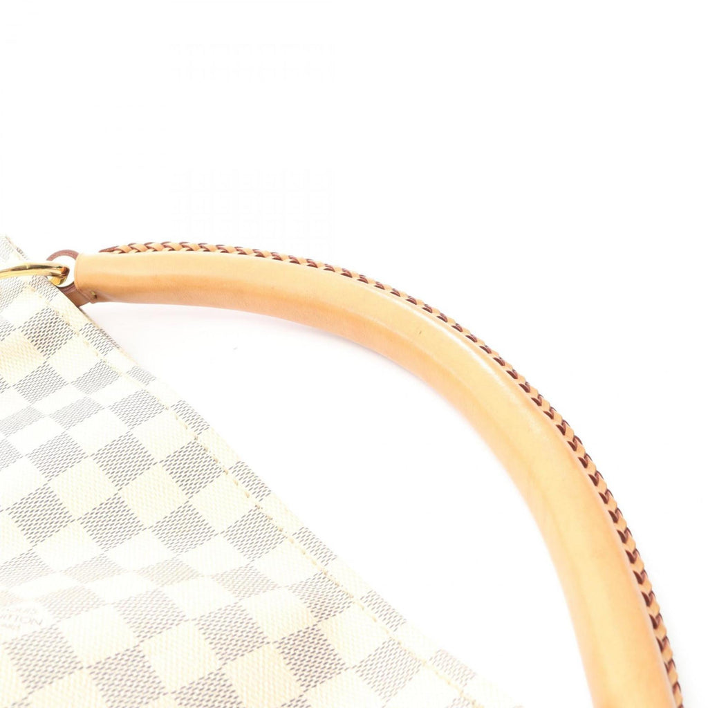 Louis Vuitton White Coated Canvas Leather Shoulder Bag (Pre-Owned)