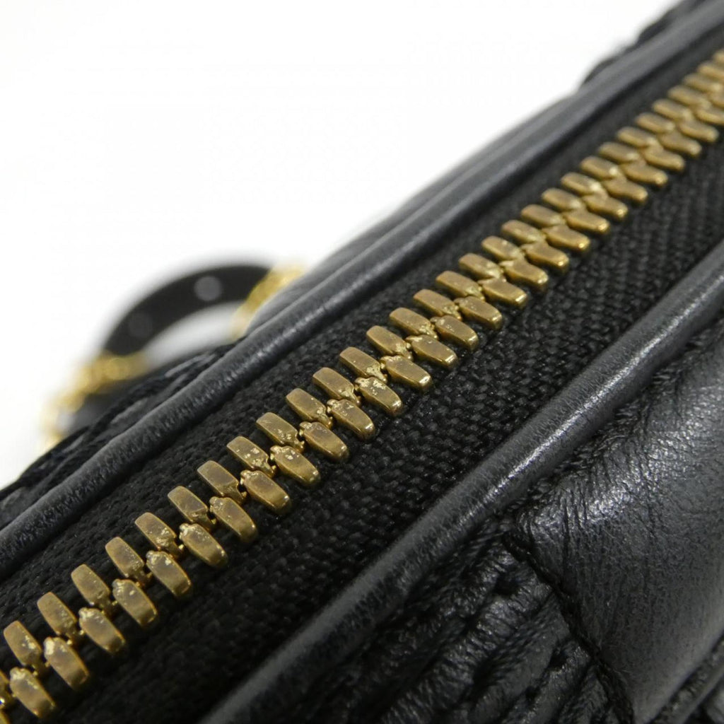 Louis Vuitton Black Leather Shoulder Bag (Pre-Owned)