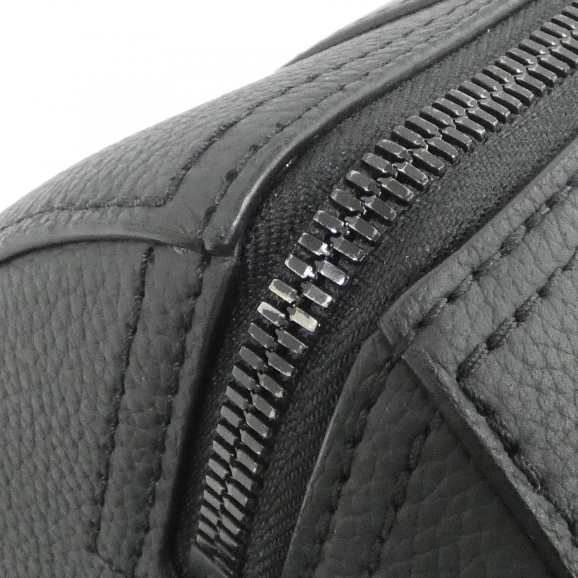 Louis Vuitton Black Leather Shoulder Bag (Pre-Owned)