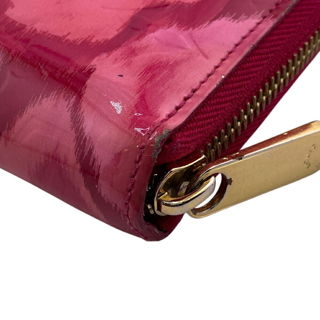 Louis Vuitton Pink Red Color Vernis Leather Long Wallet (Bi-Fold) (Pre-Owned)