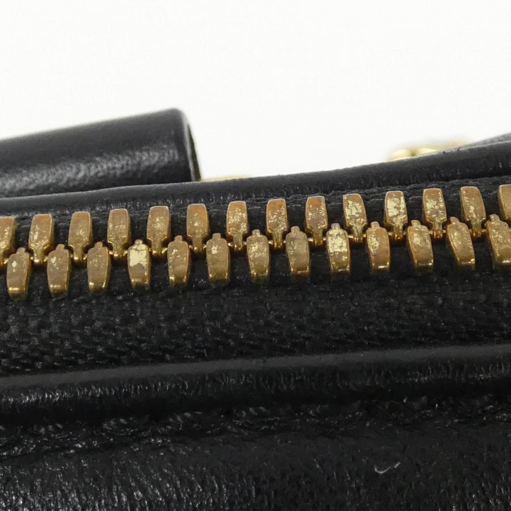 Louis Vuitton Black Leather Boston Bag (Pre-Owned)