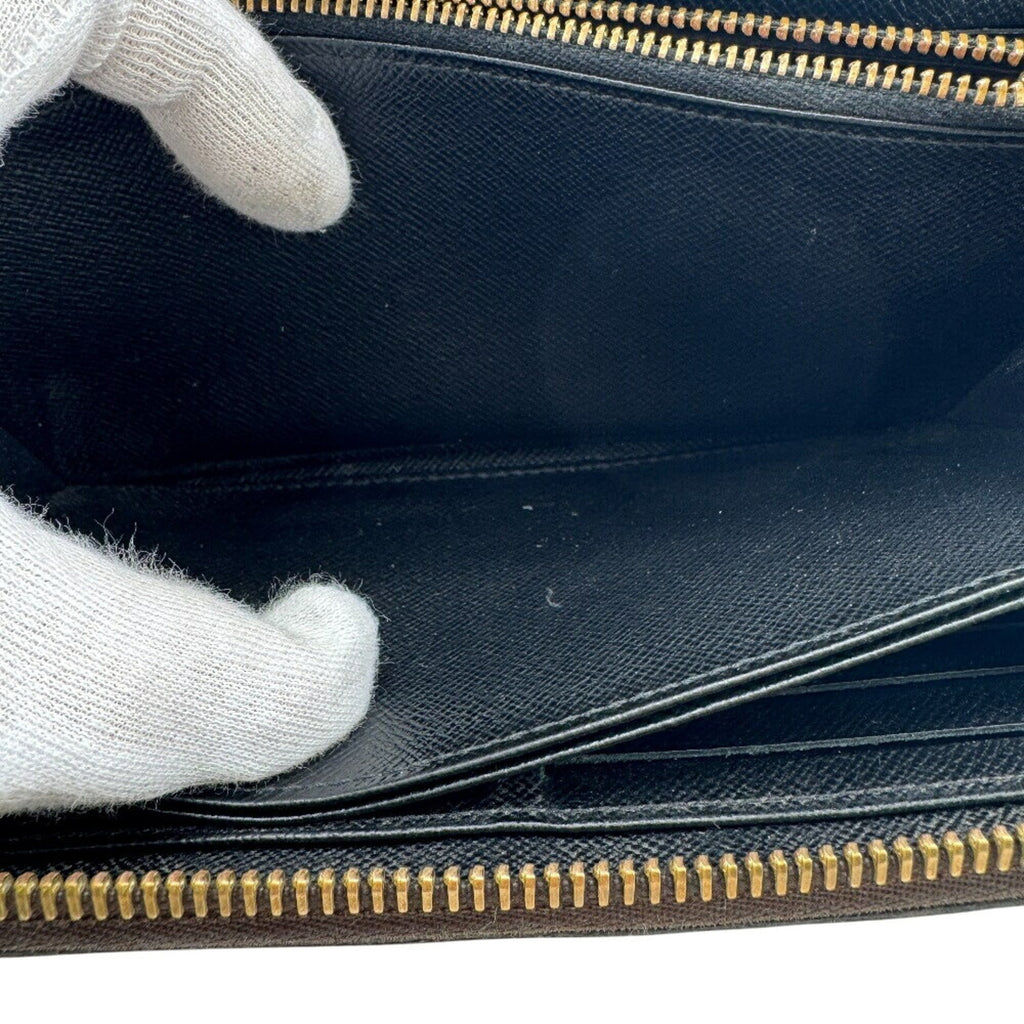 Louis Vuitton Brown Leather Long Wallet (Bi-Fold) (Pre-Owned)